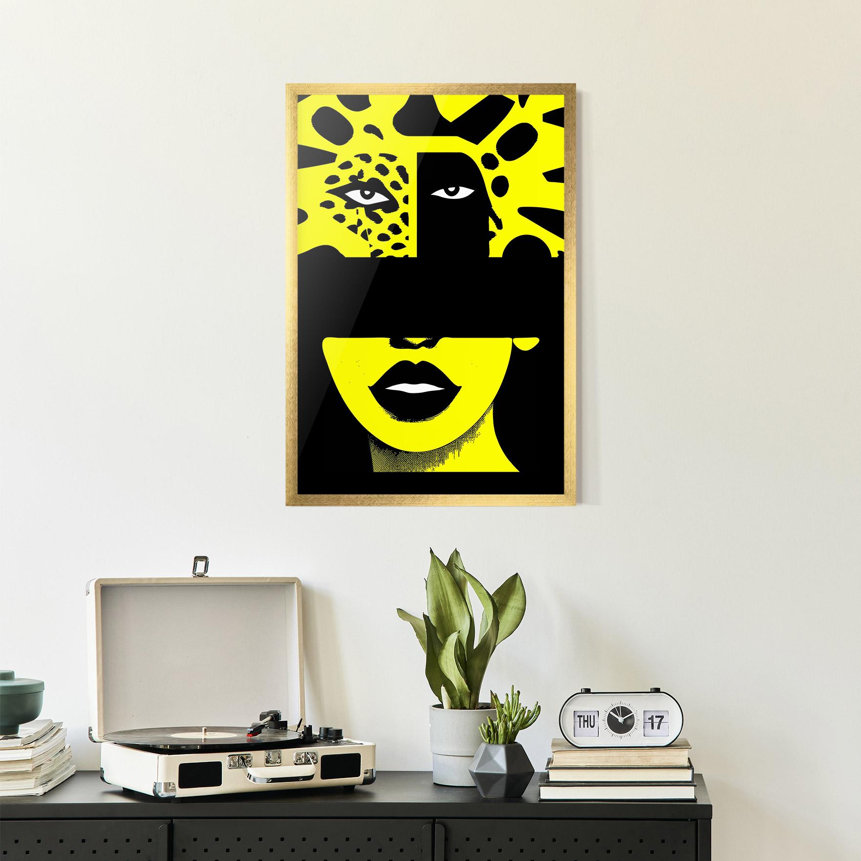 Poster Înrămat Jaguar Woman Art mockup 2