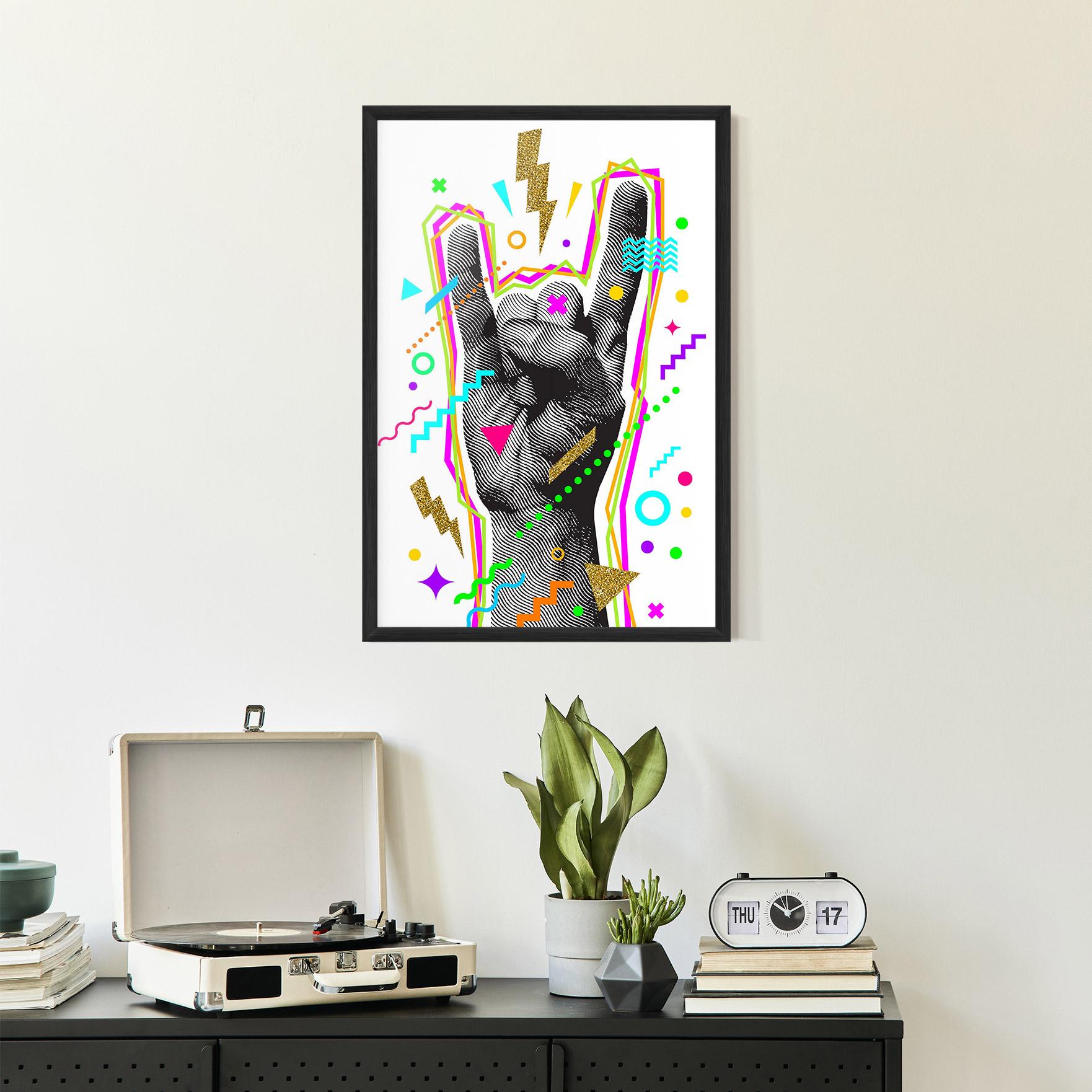 Poster Înrămat Hand Sign Art mockup 2