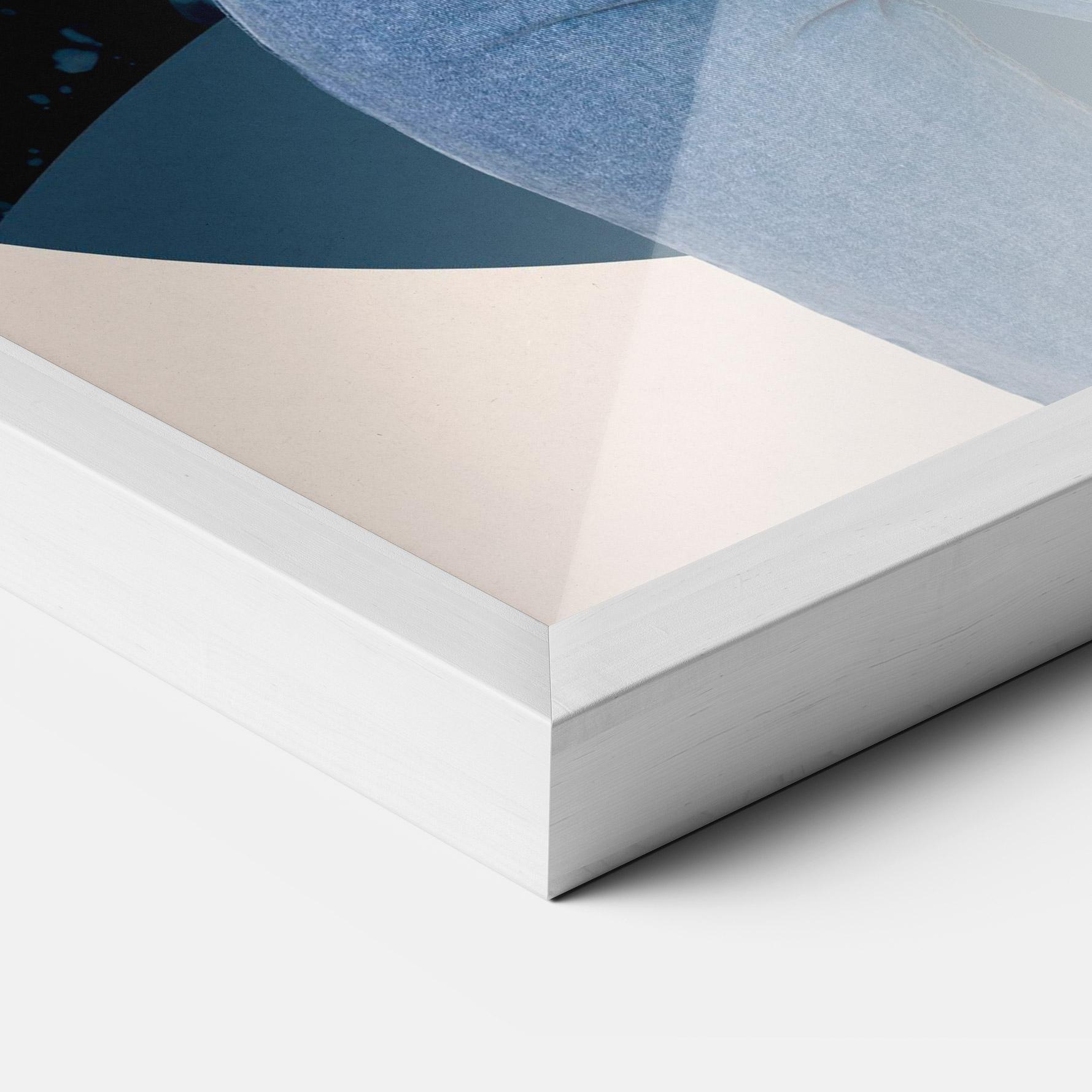 Poster Înrămat Blue Jeans Lips mockup 3