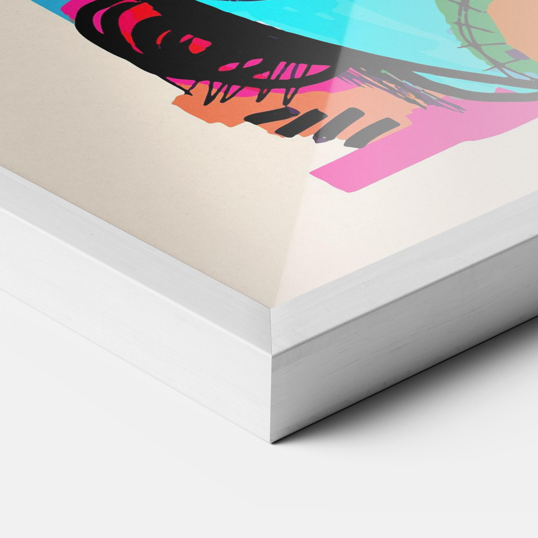 Poster Înrămat Blue Orange Faces mockup 3