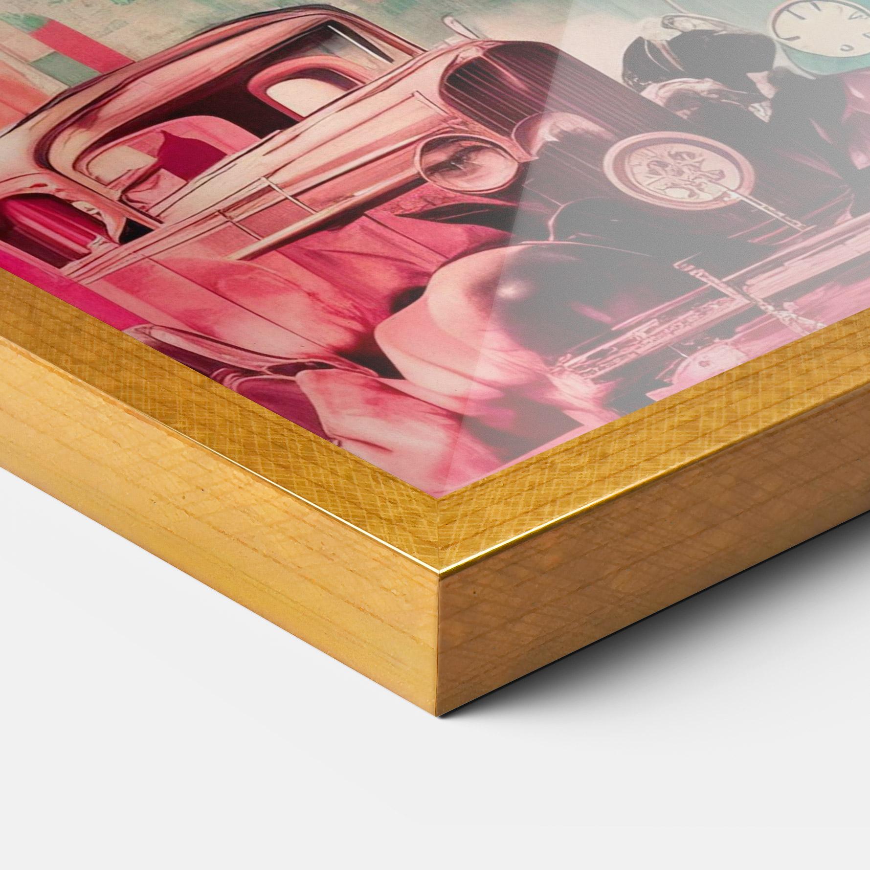 Poster Înrămat 60s Retro Collage mockup 3