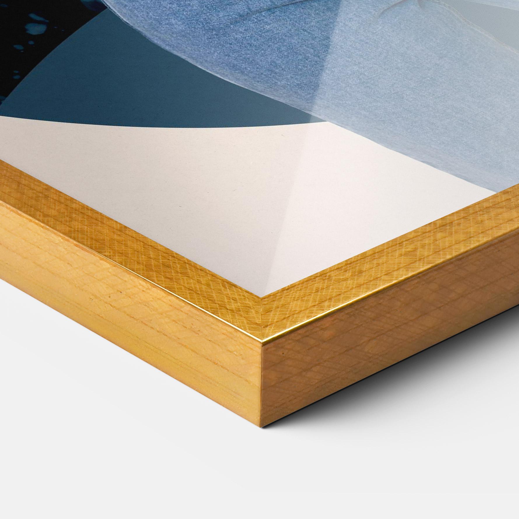 Poster Înrămat Blue Jeans Lips mockup 3