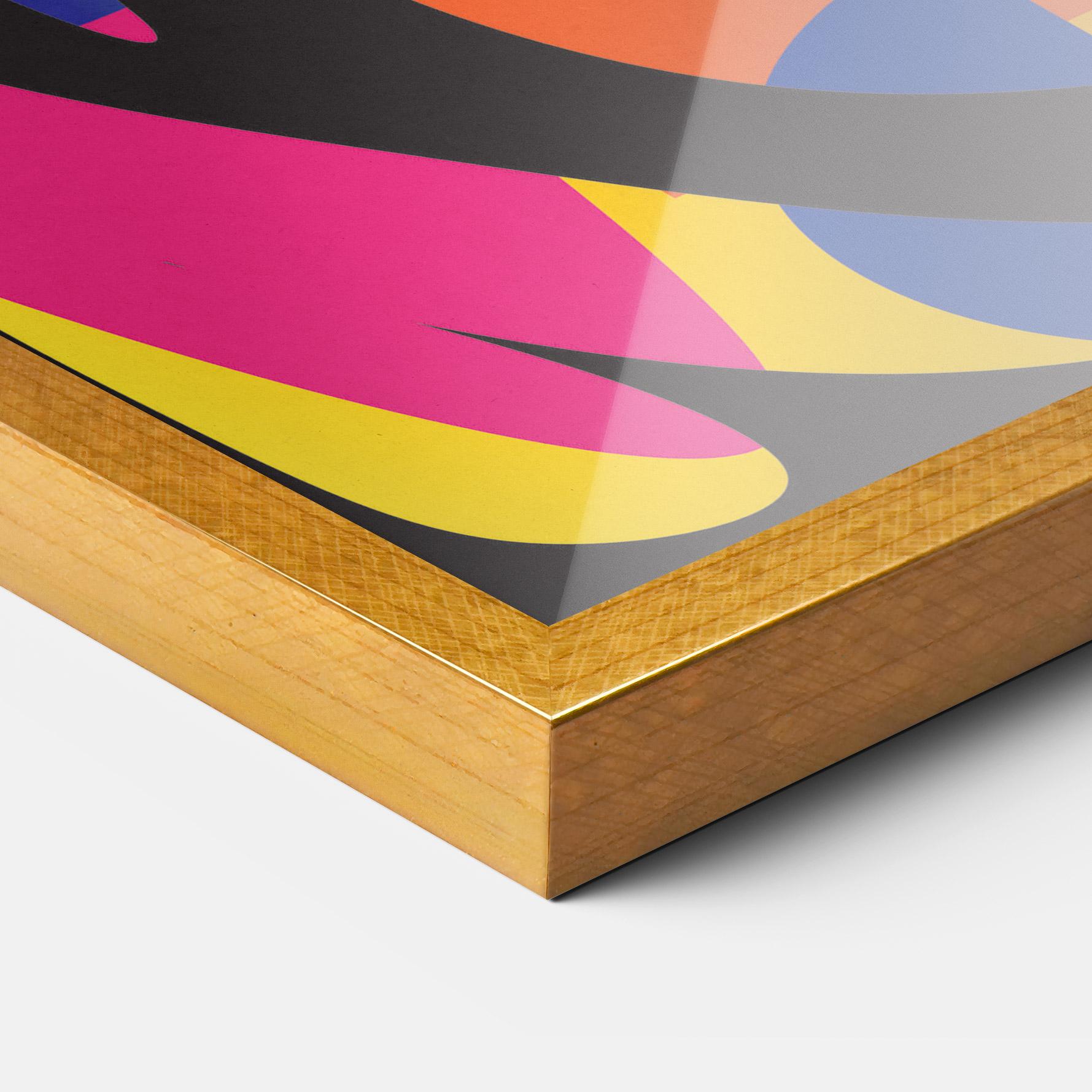 Poster Înrămat Shape Abstract Orange mockup 3