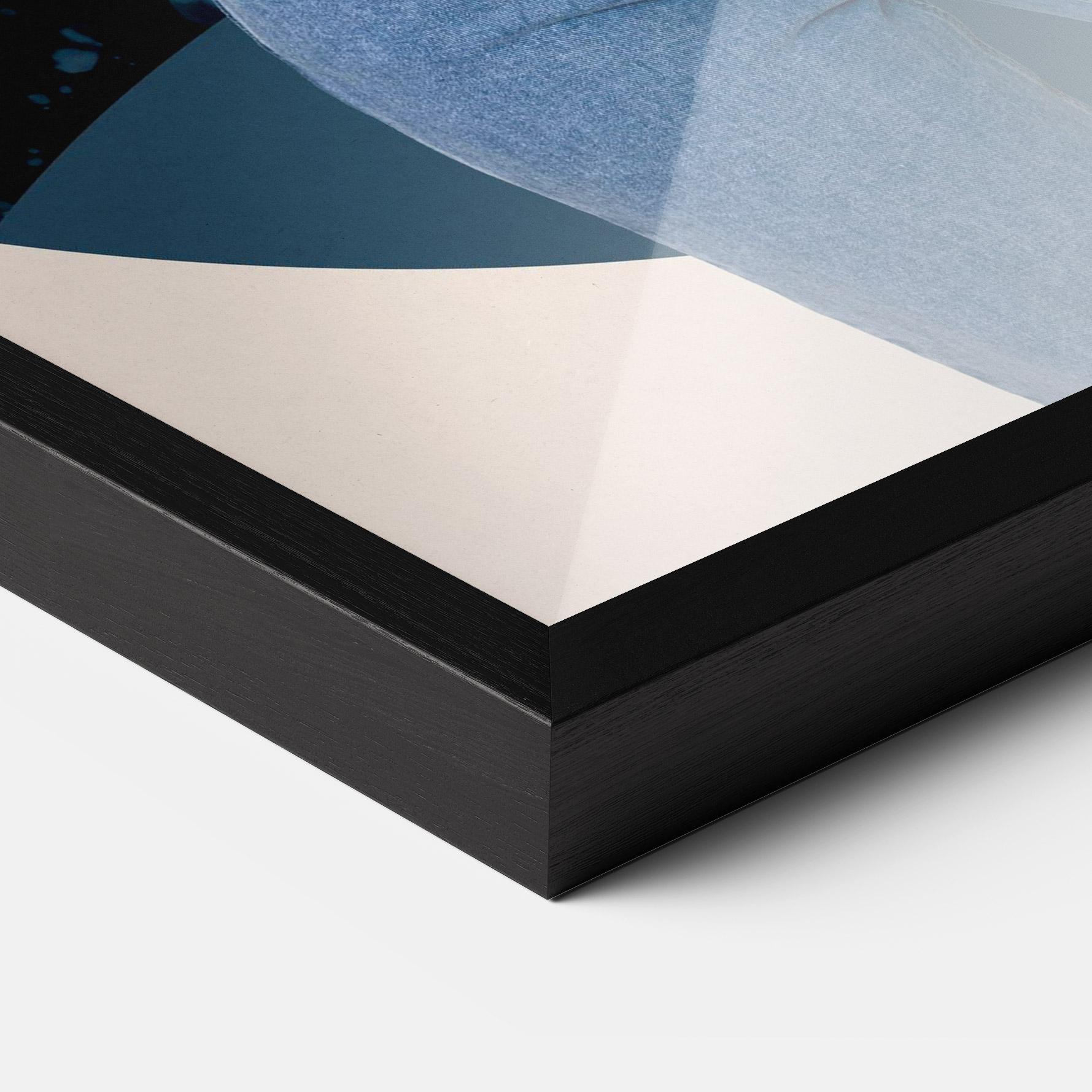 Poster Înrămat Blue Jeans Lips mockup 3