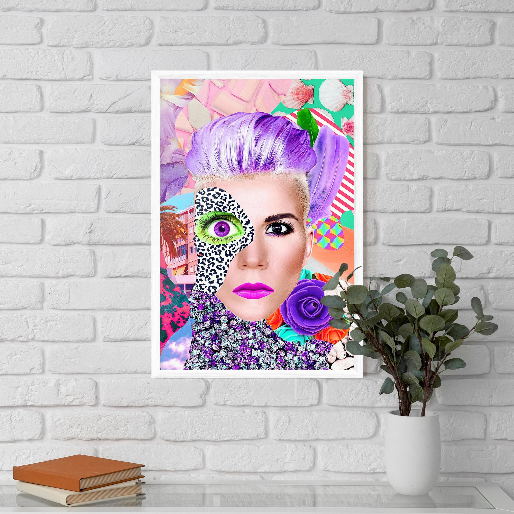 Poster Înrămat Art Collage Lady mockup 5