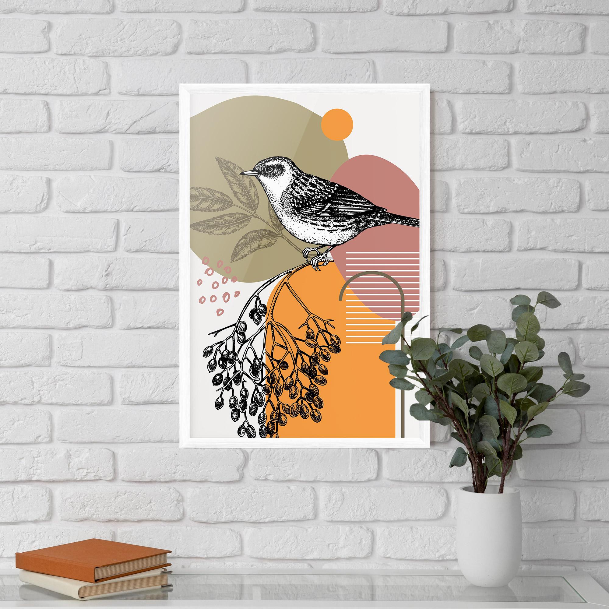 Poster Înrămat Bird Collage mockup 5