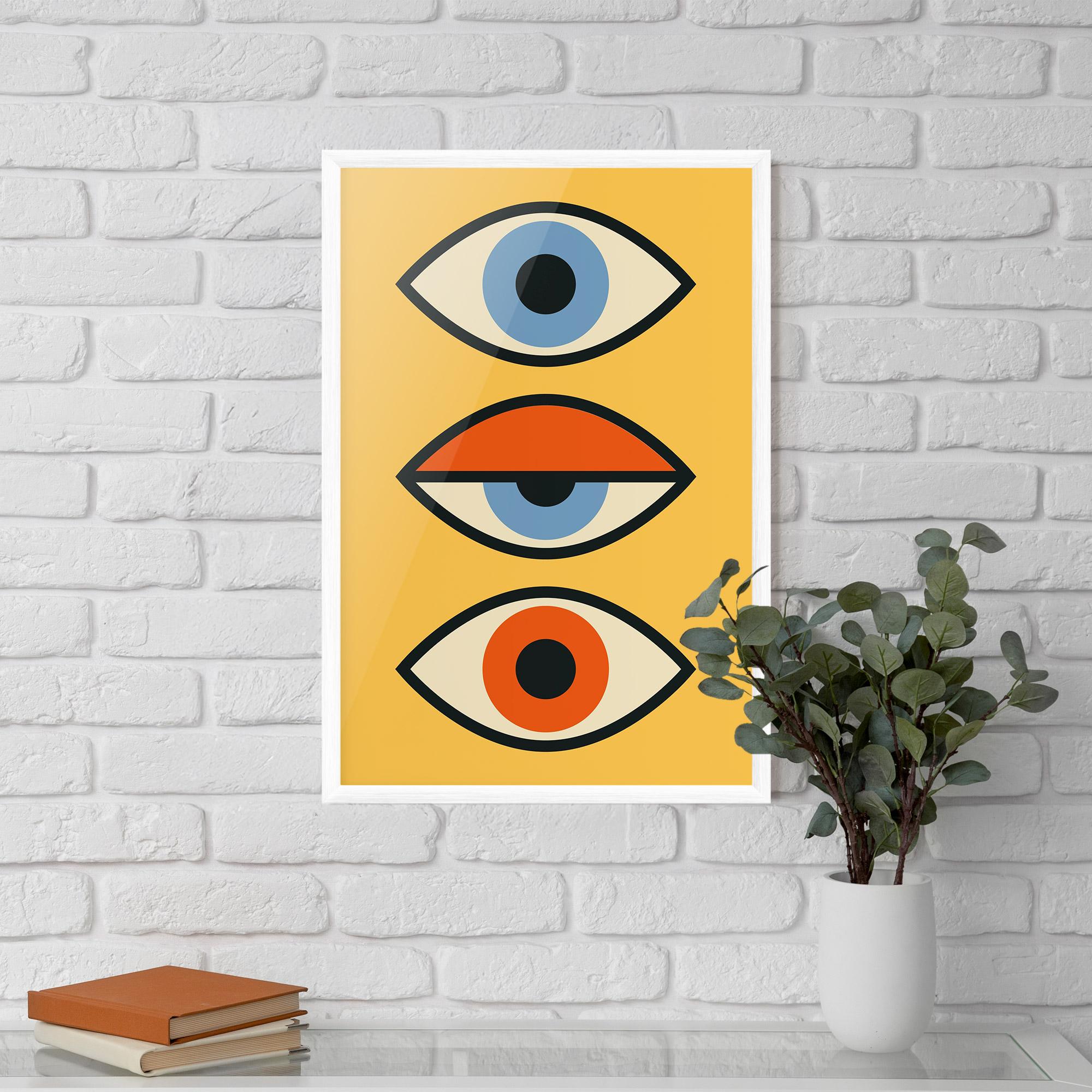 Poster Înrămat Blue Orange Eye mockup 5