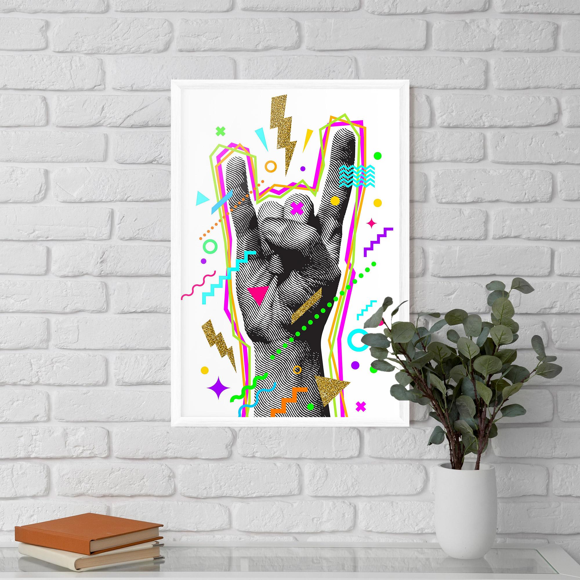 Poster Înrămat Hand Sign Art mockup 5