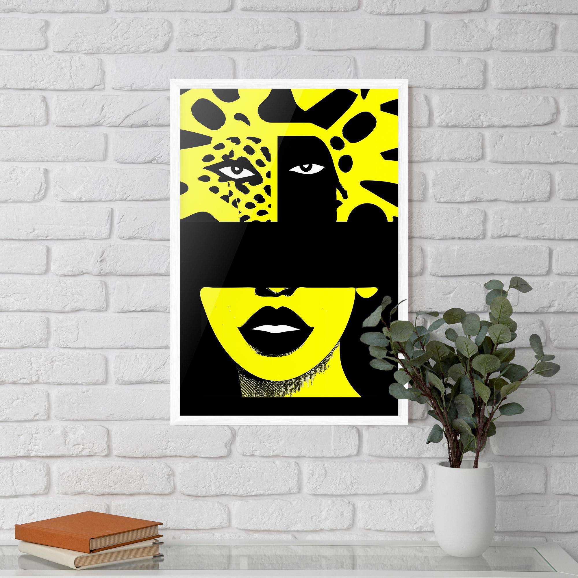Poster Înrămat Jaguar Woman Art mockup 5