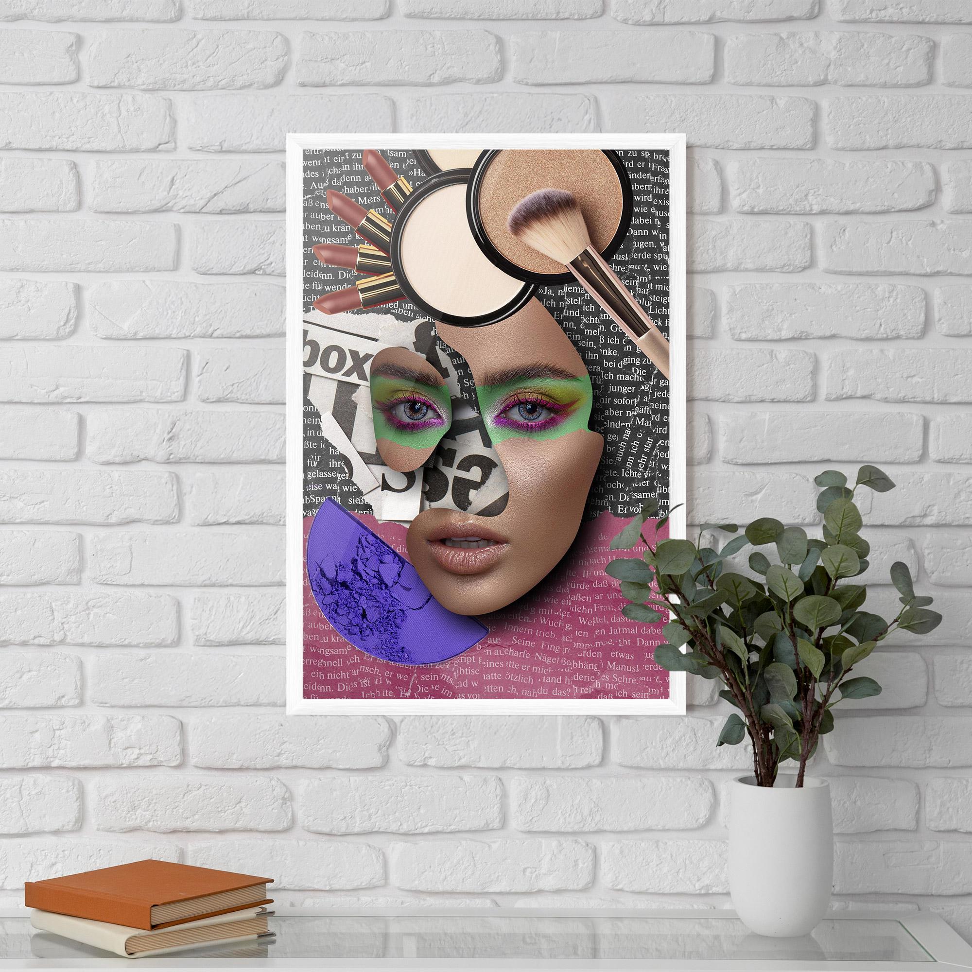 Poster Înrămat Makeup Collage mockup 5