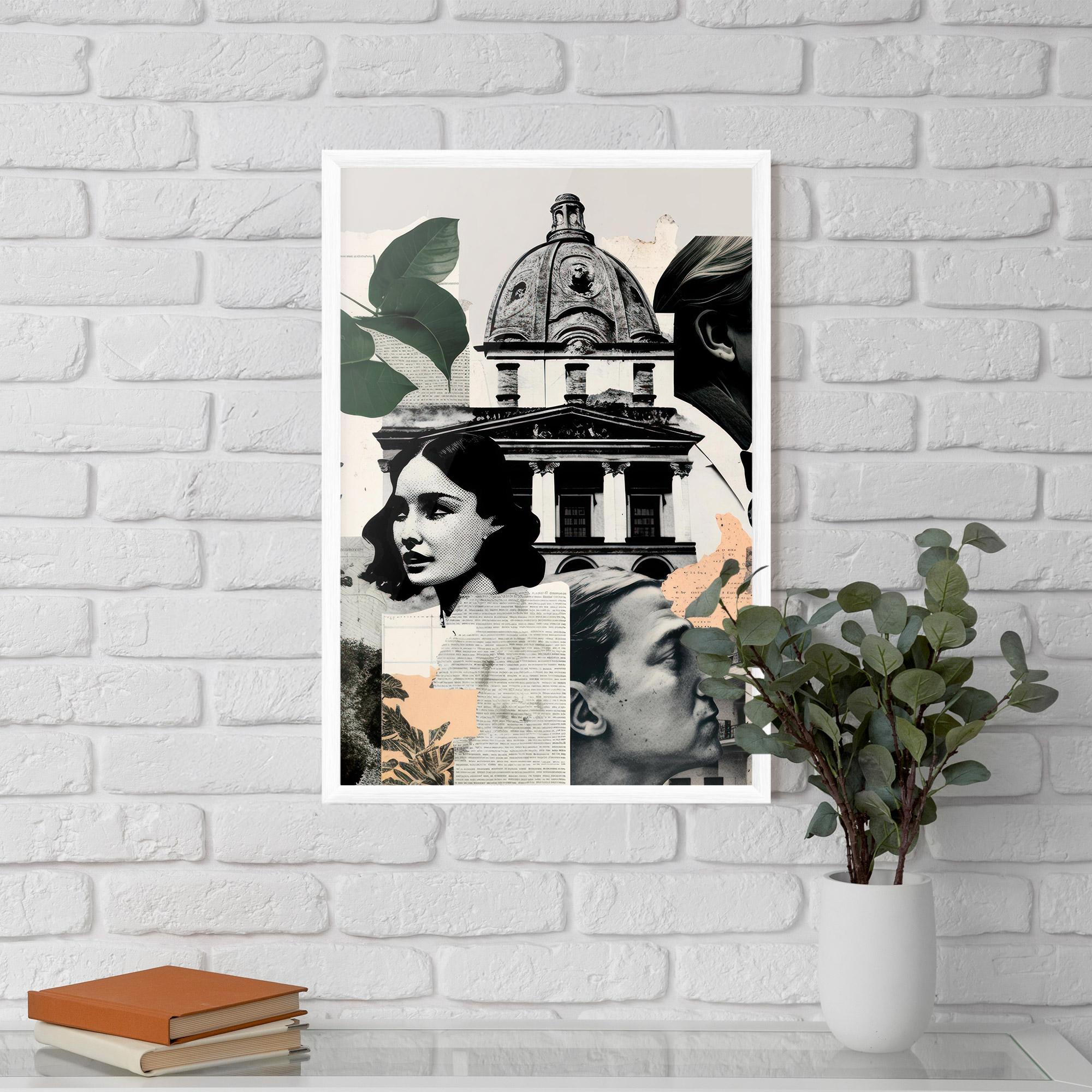 Poster Înrămat Vintage Collage mockup 5