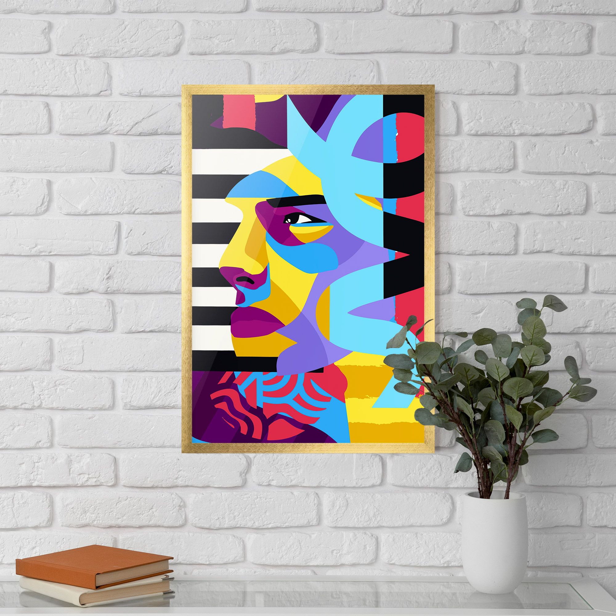 Abstract Male Face mockup 5