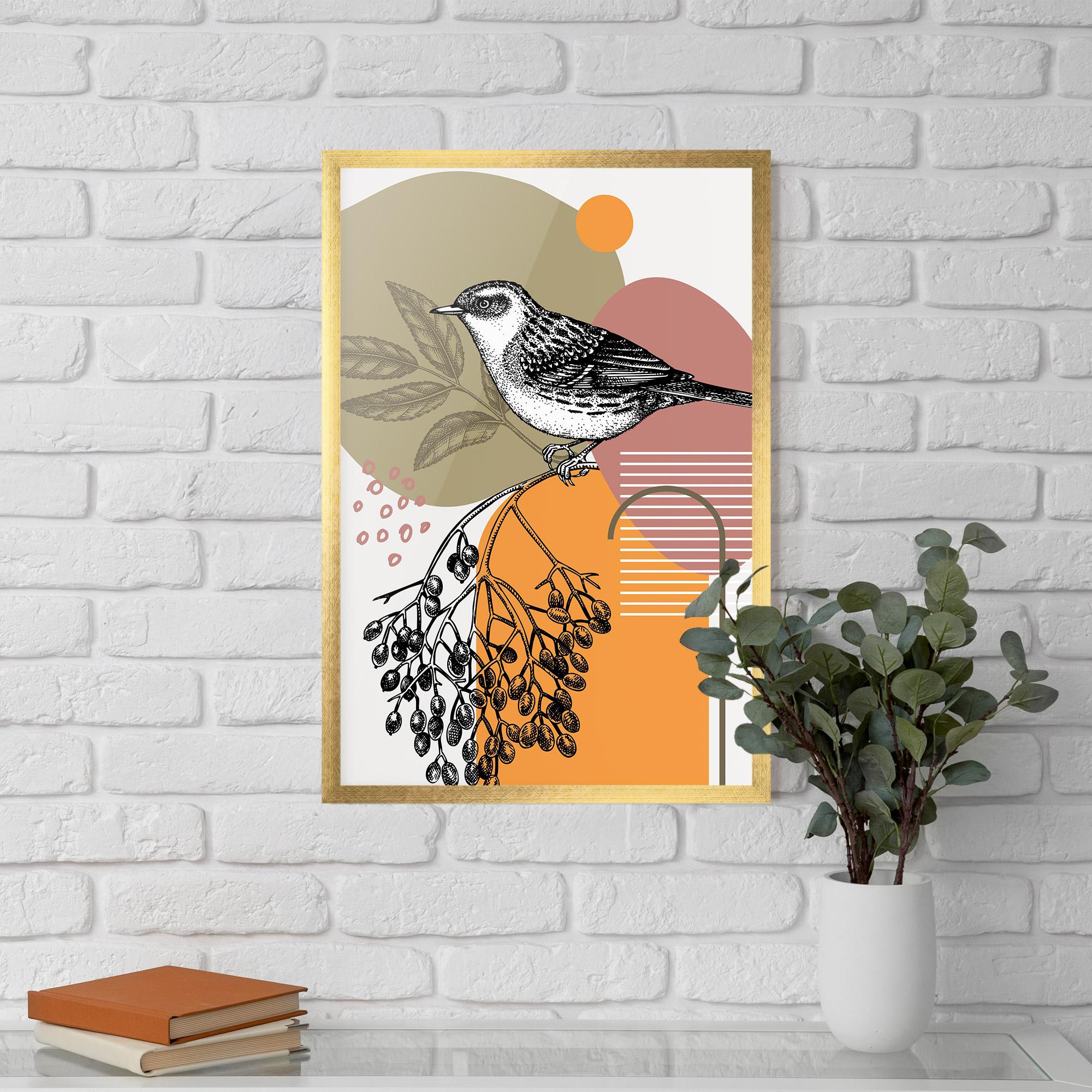 Poster Înrămat Bird Collage mockup 5