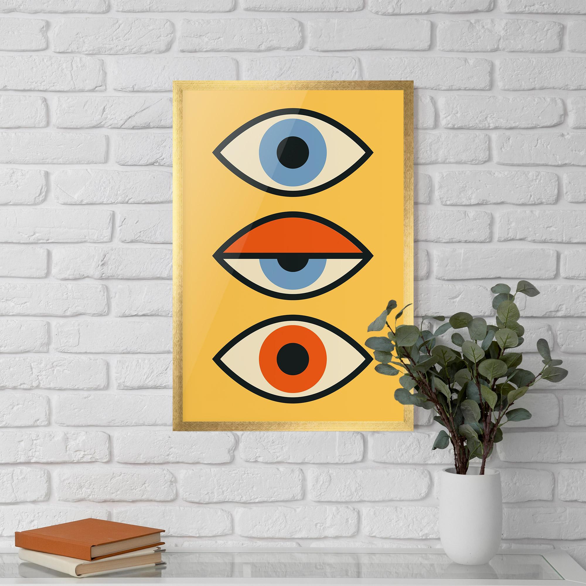 Poster Înrămat Blue Orange Eye mockup 5