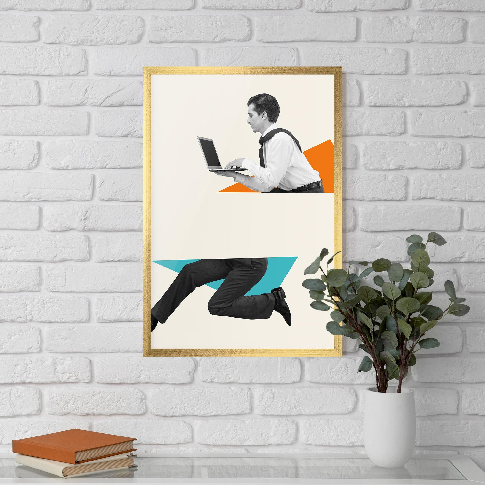Poster Înrămat Businessman Collage mockup 5