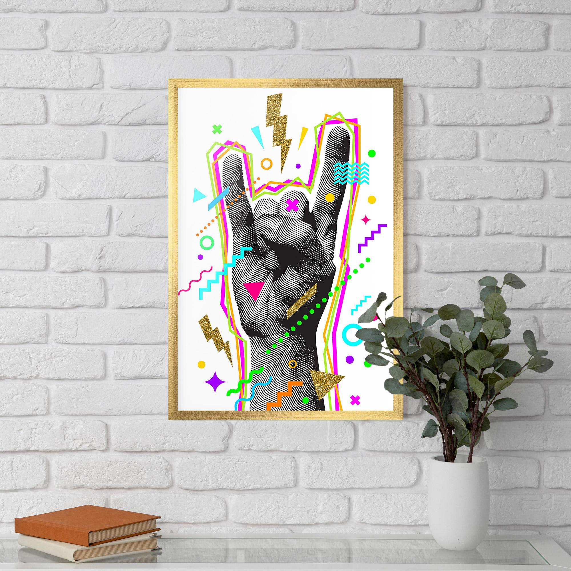Poster Înrămat Hand Sign Art mockup 5