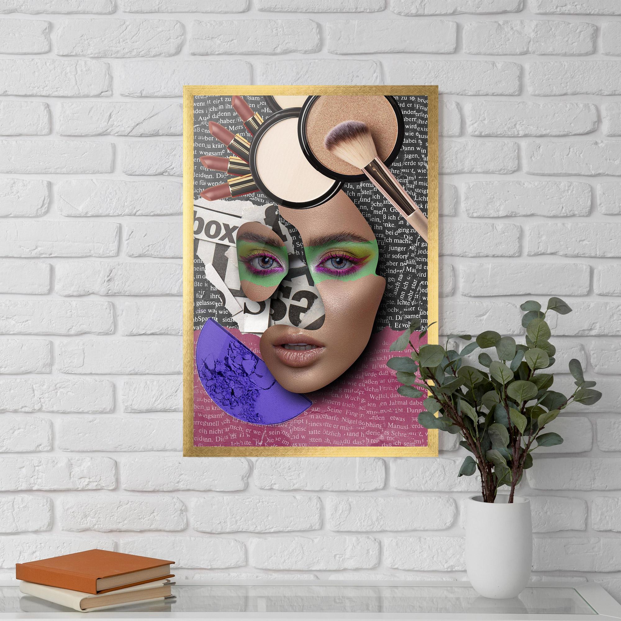 Poster Înrămat Makeup Collage mockup 5