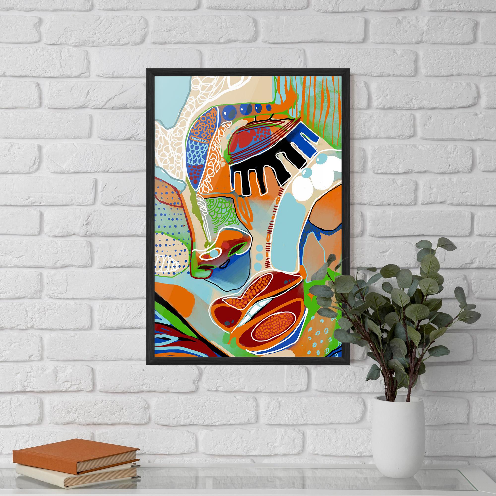 Poster Înrămat Abstract Face Art mockup 5
