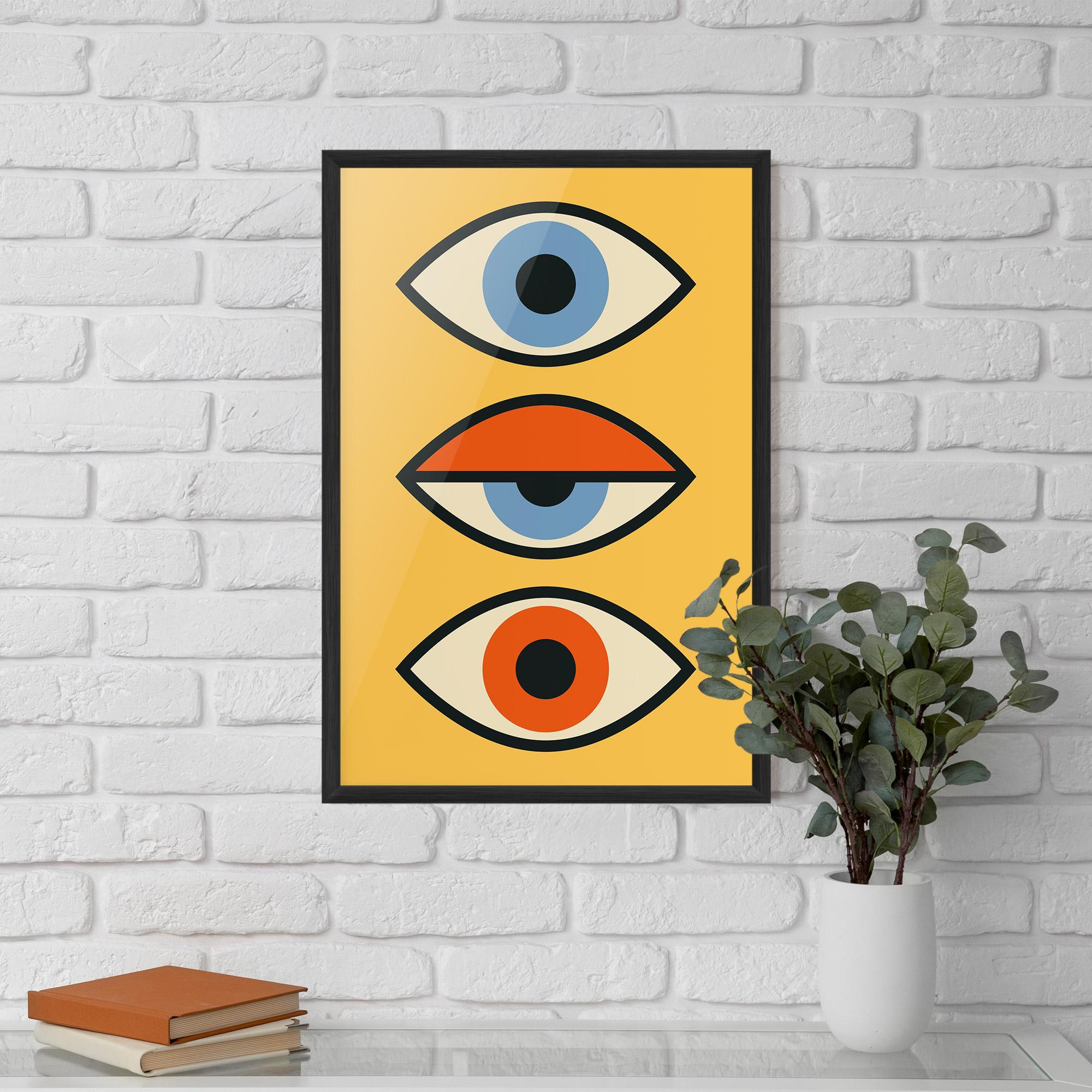Poster Înrămat Blue Orange Eye mockup 5