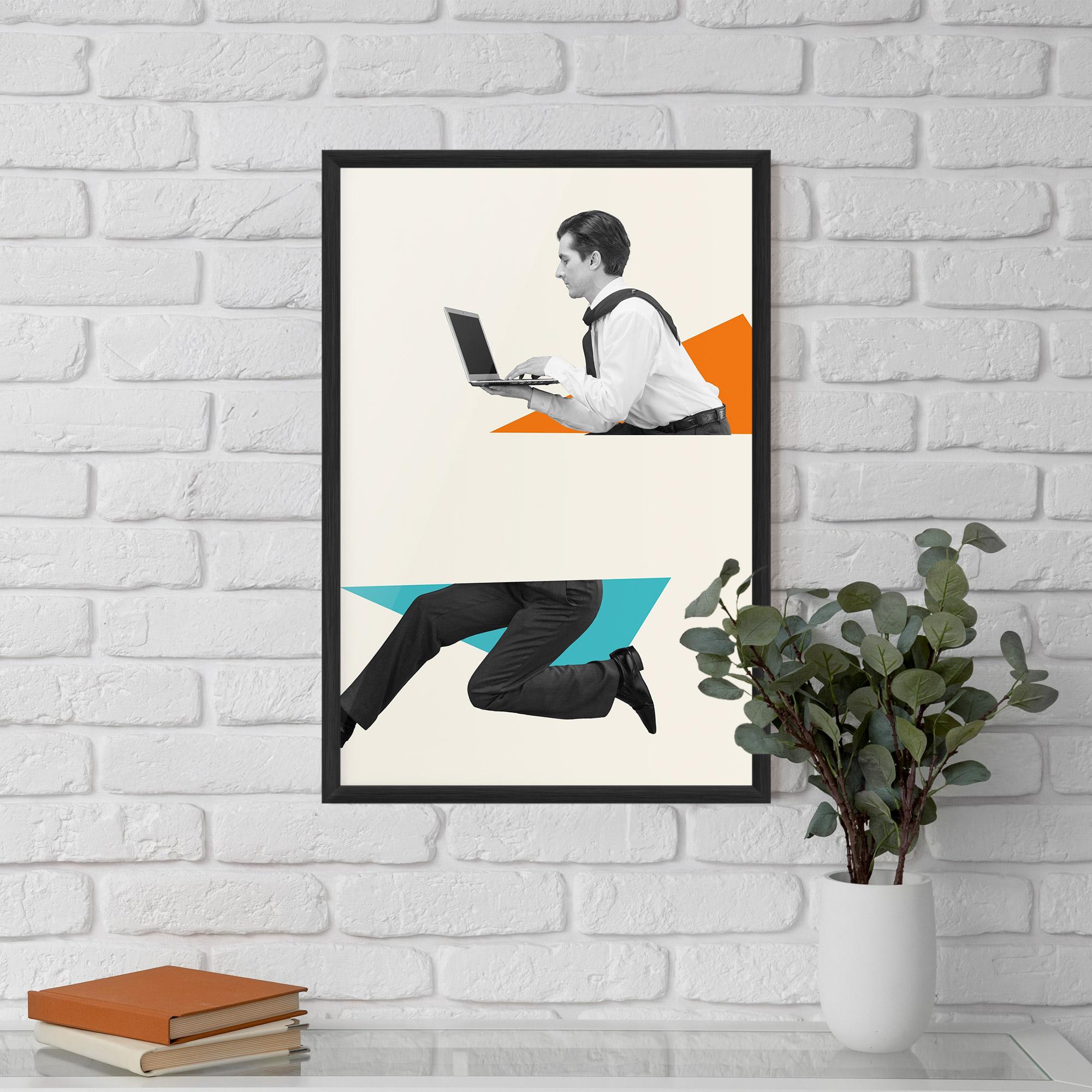 Poster Înrămat Businessman Collage mockup 5