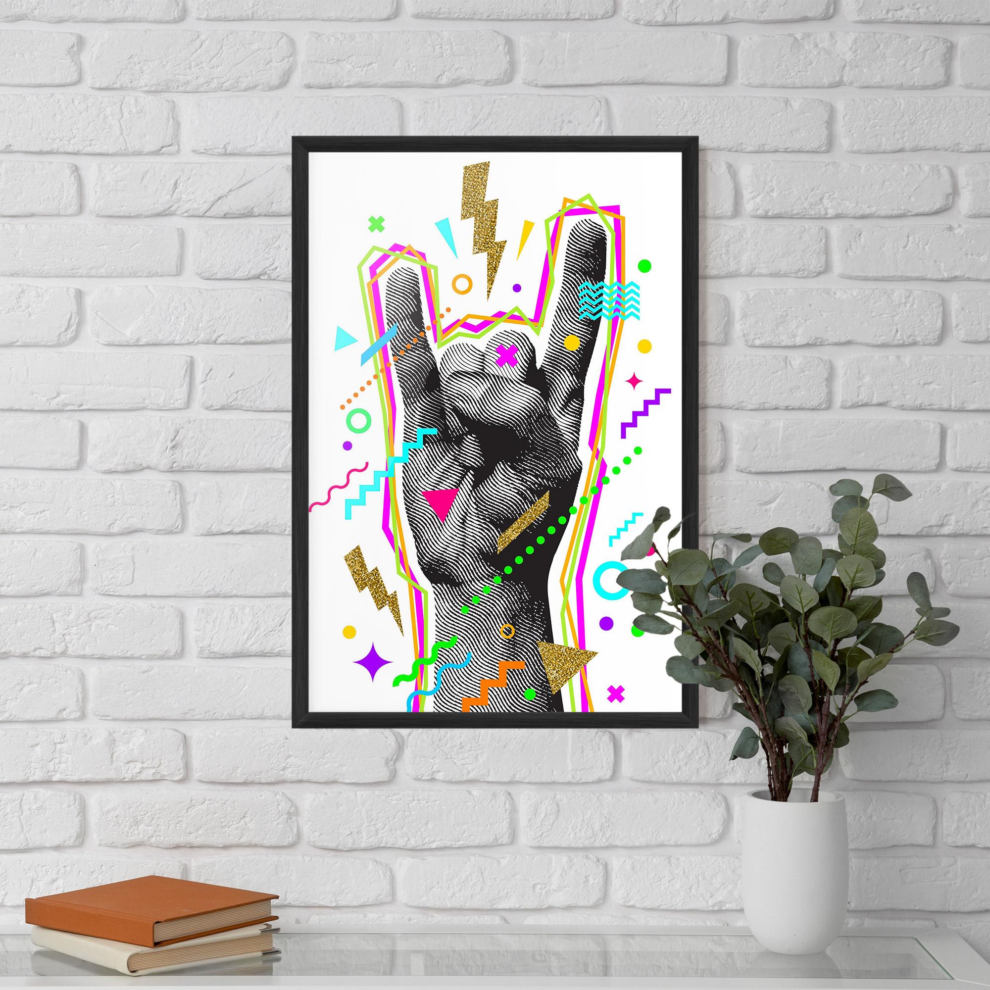 Poster Înrămat Hand Sign Art mockup 5