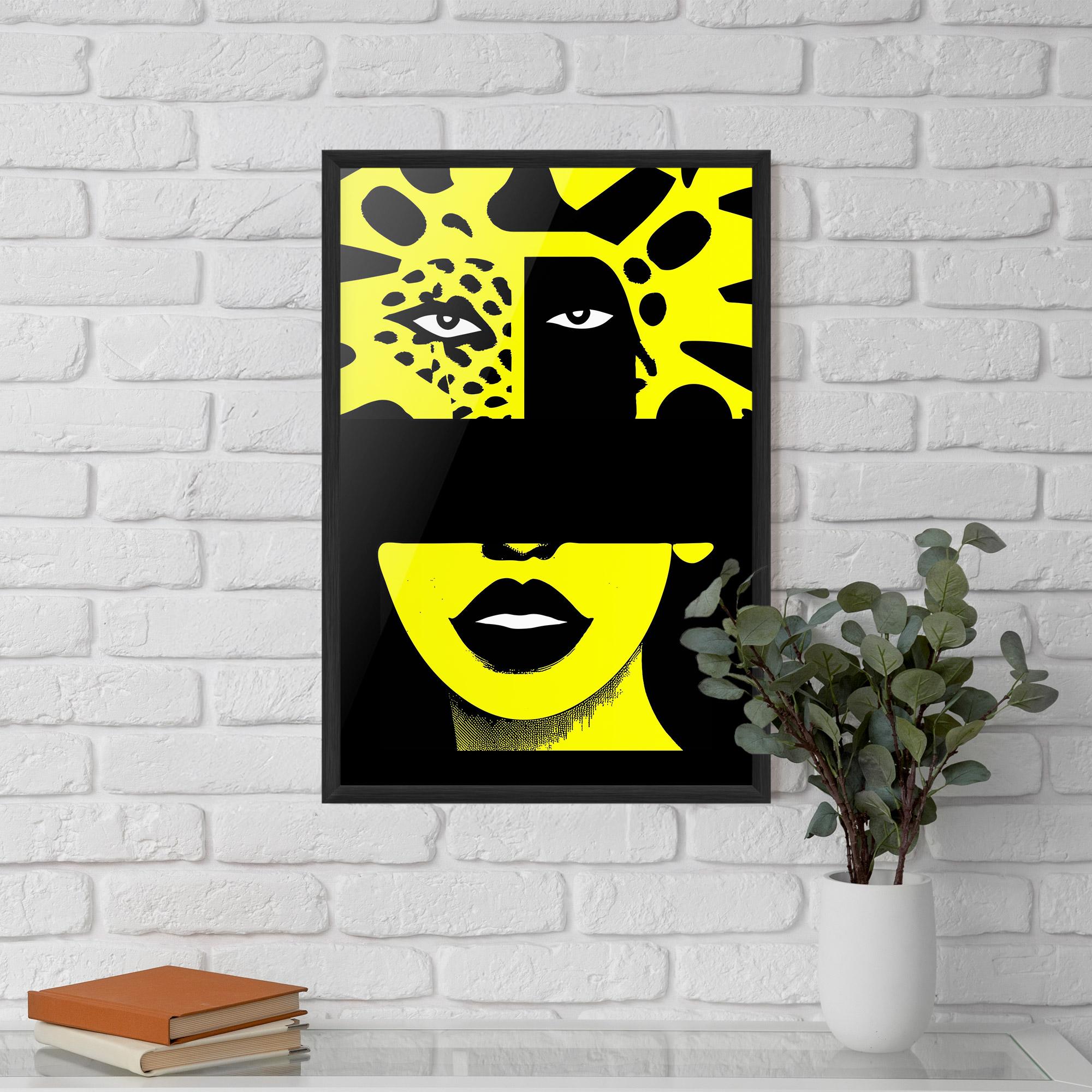 Poster Înrămat Jaguar Woman Art mockup 5