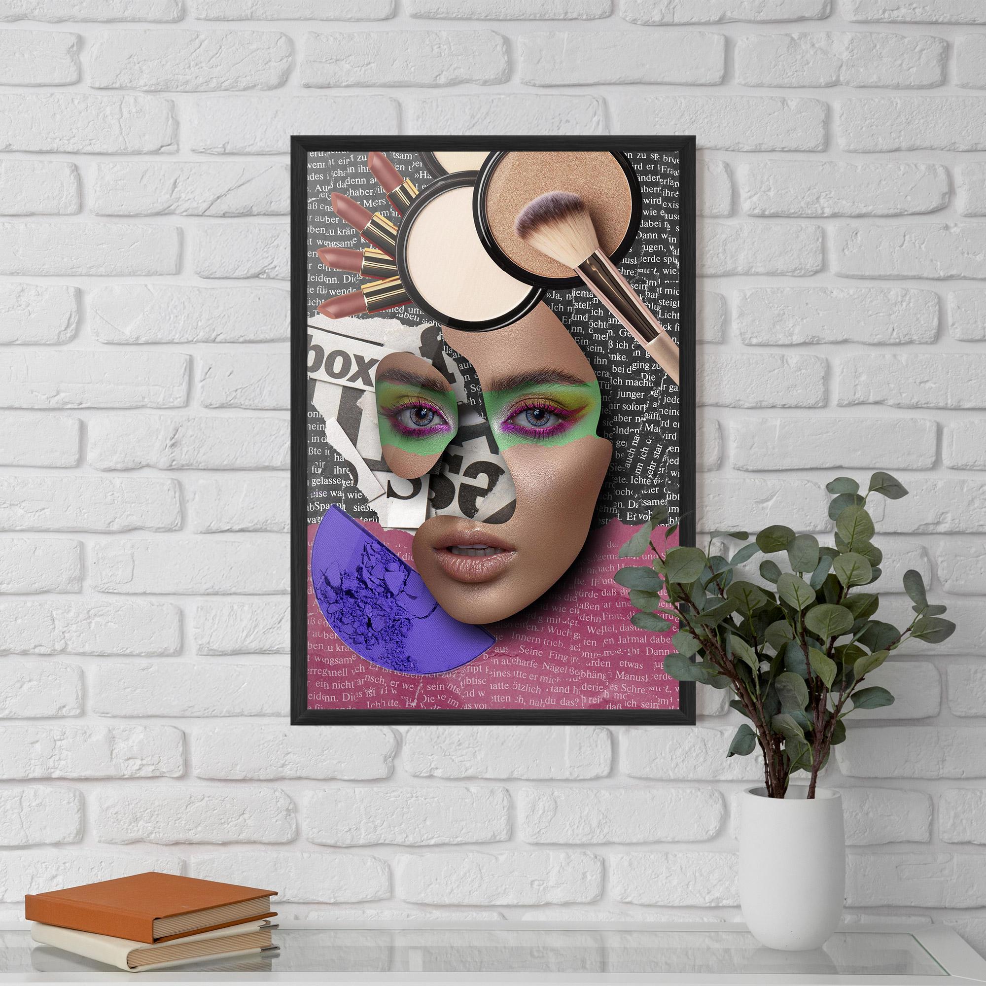 Poster Înrămat Makeup Collage mockup 5