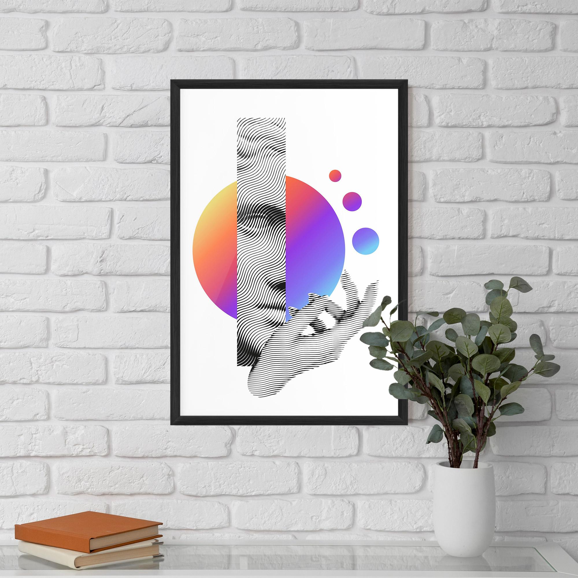 Poster Înrămat Orange Light Statue mockup 5