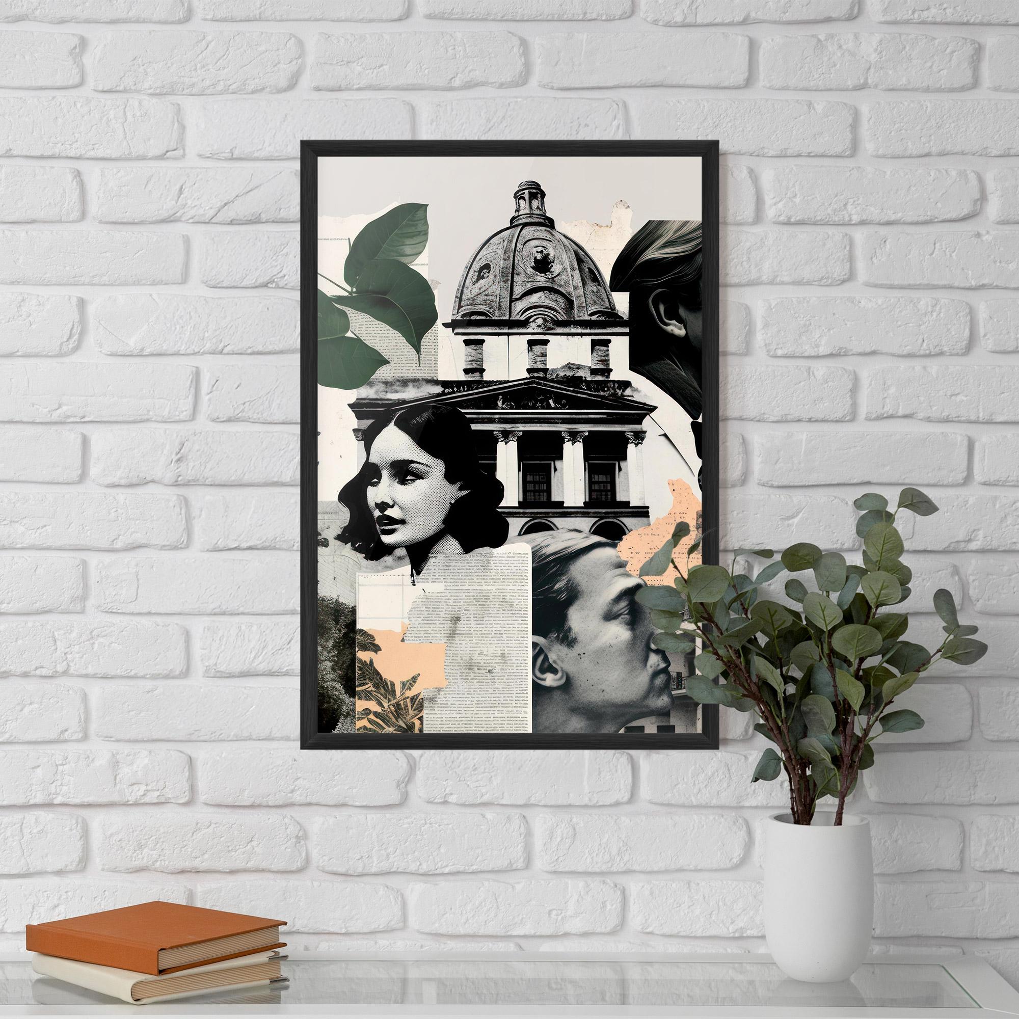 Poster Înrămat Vintage Collage mockup 5