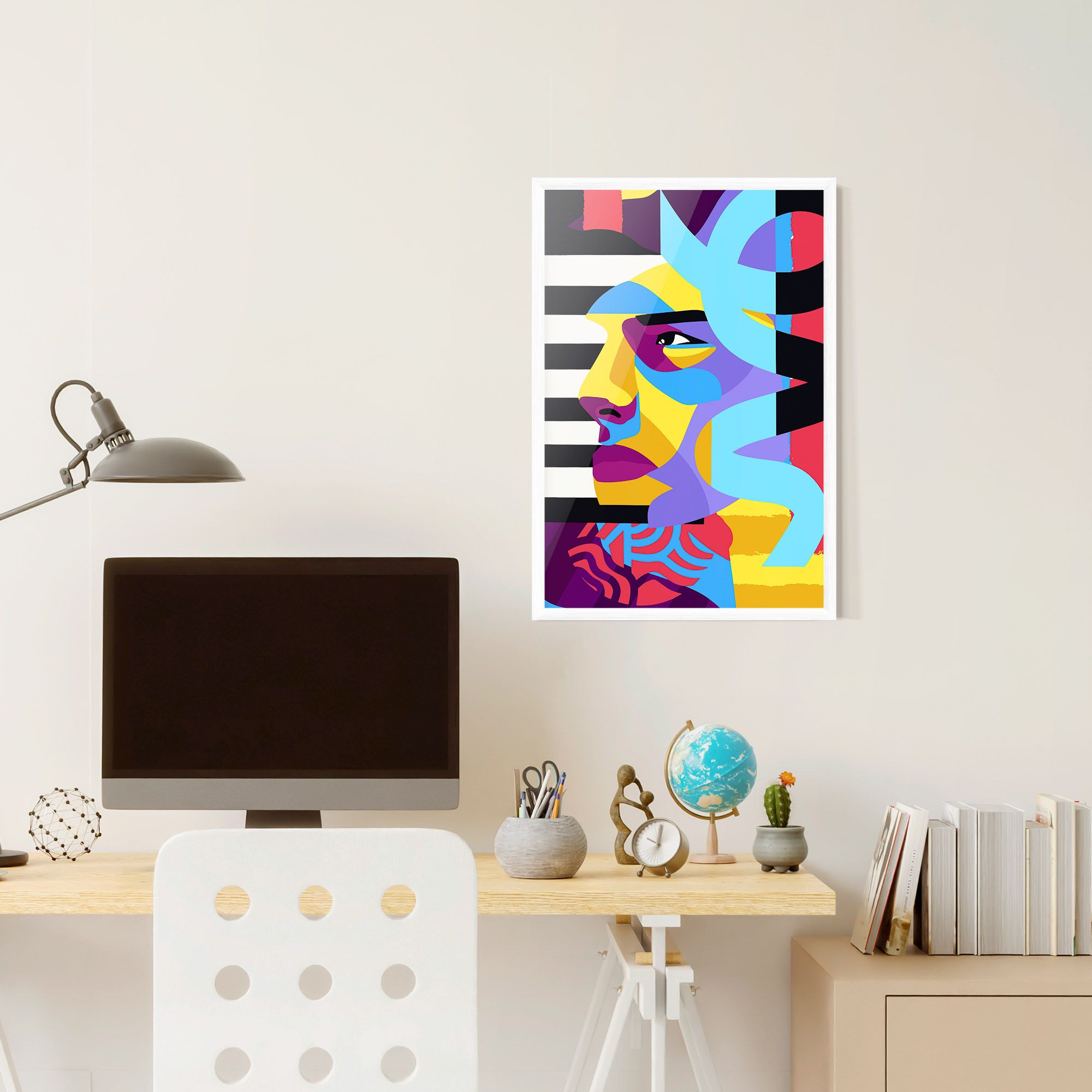 Abstract Male Face mockup 6