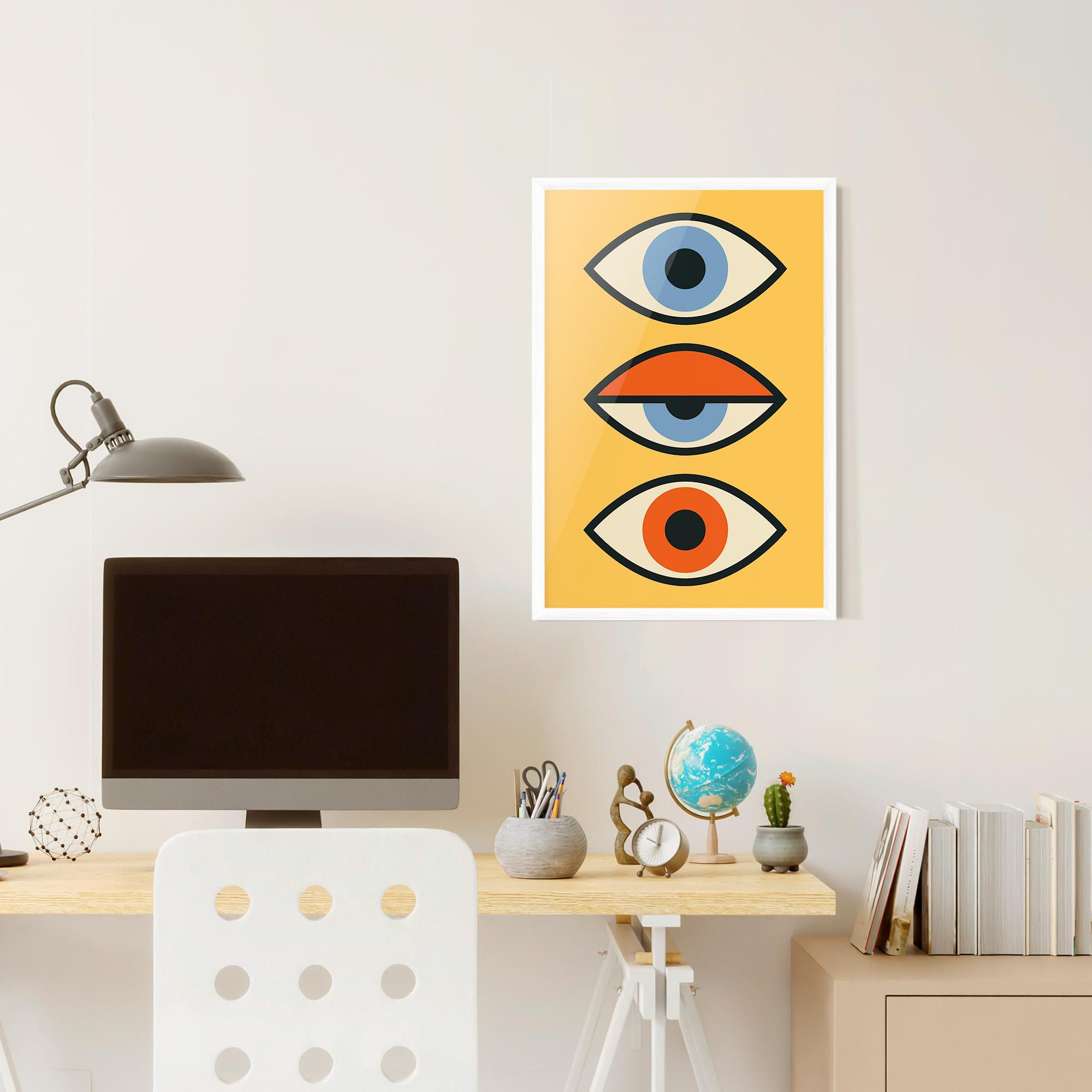 Poster Înrămat Blue Orange Eye mockup 6