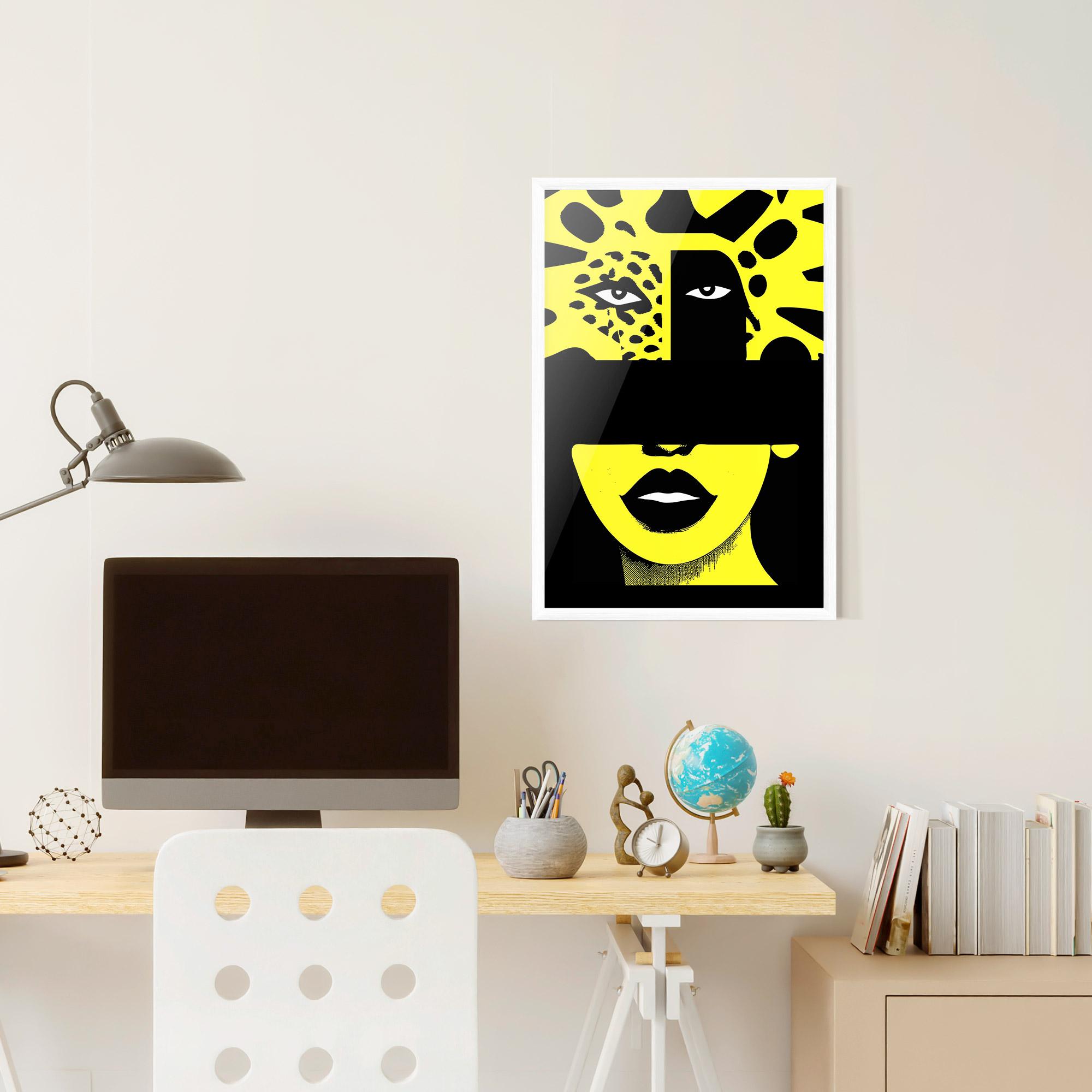 Poster Înrămat Jaguar Woman Art mockup 6