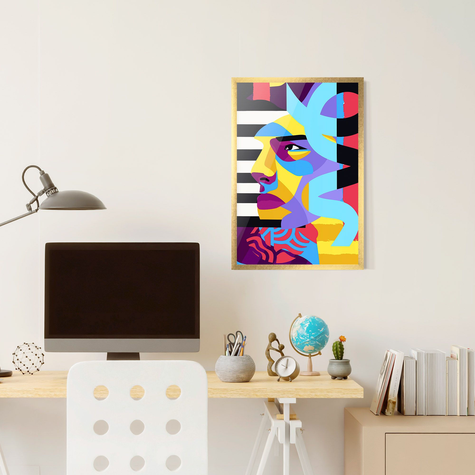 Abstract Male Face mockup 6