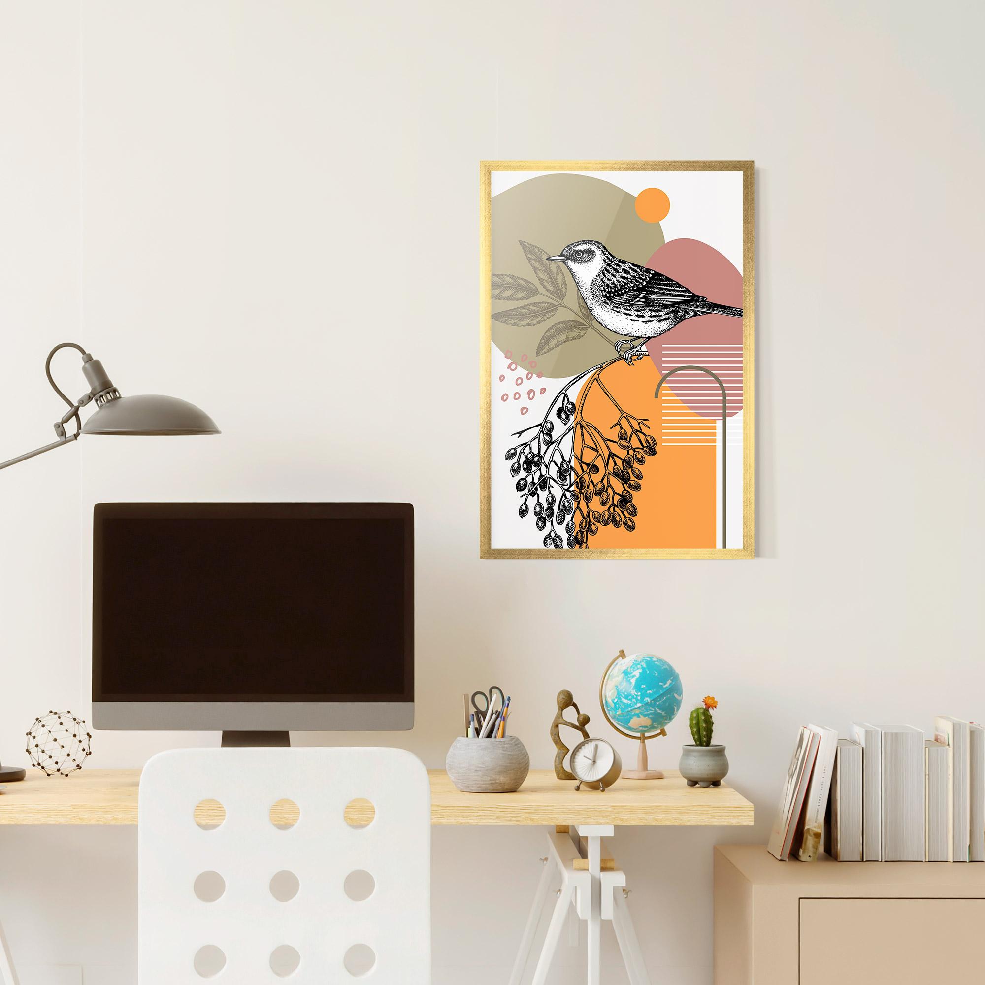 Poster Înrămat Bird Collage mockup 6