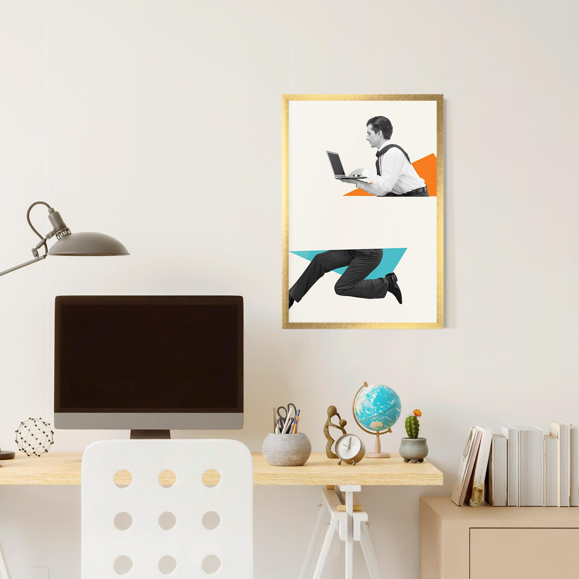 Poster Înrămat Businessman Collage mockup 6