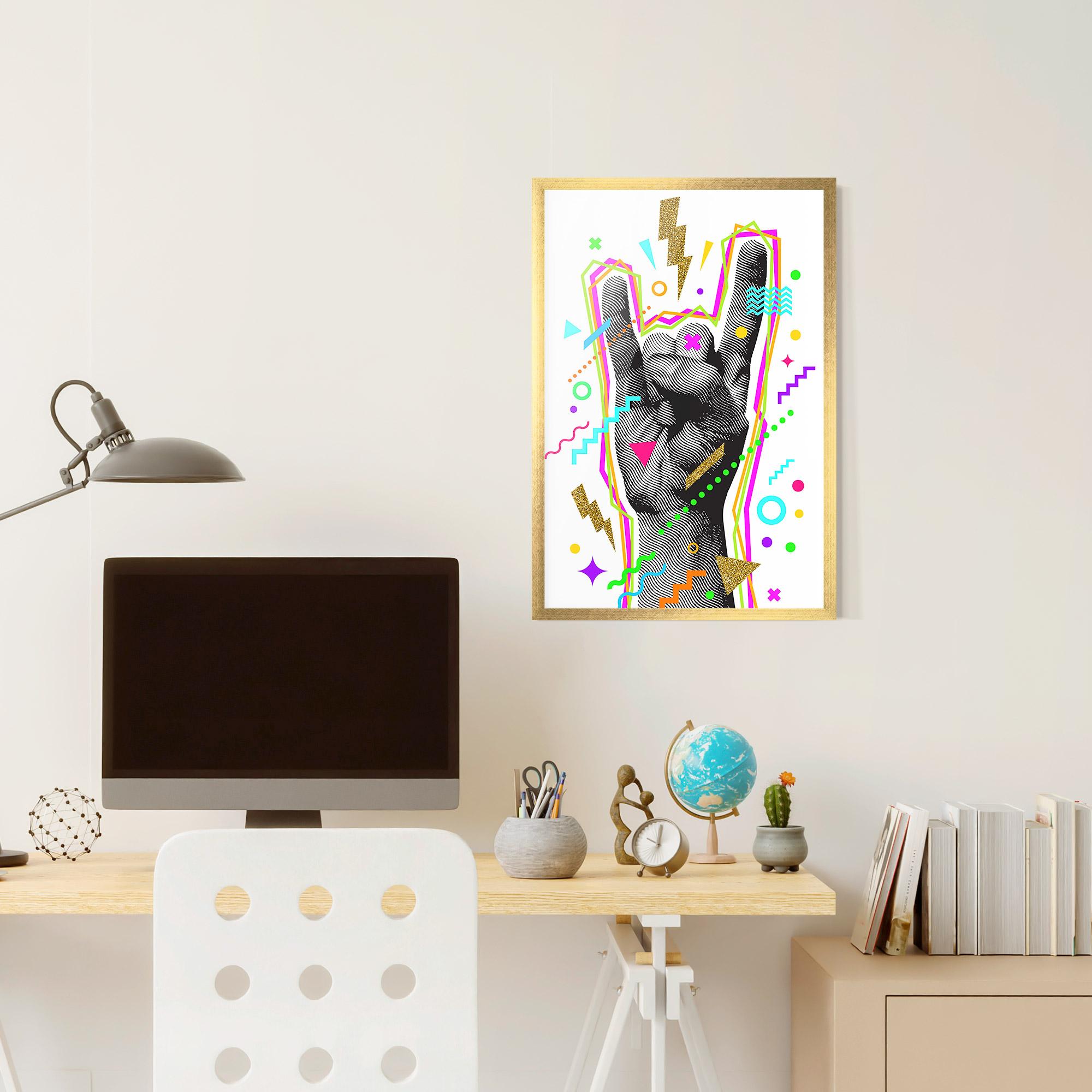 Poster Înrămat Hand Sign Art mockup 6