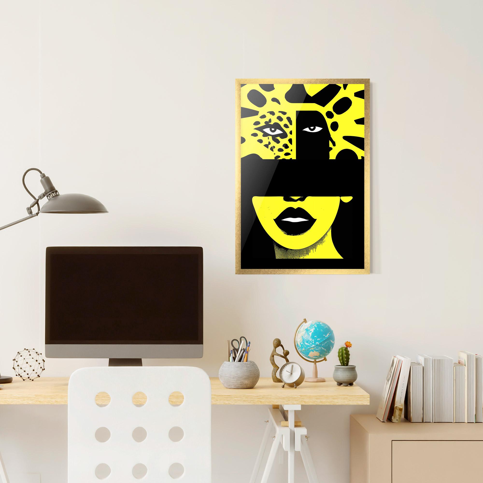 Poster Înrămat Jaguar Woman Art mockup 6