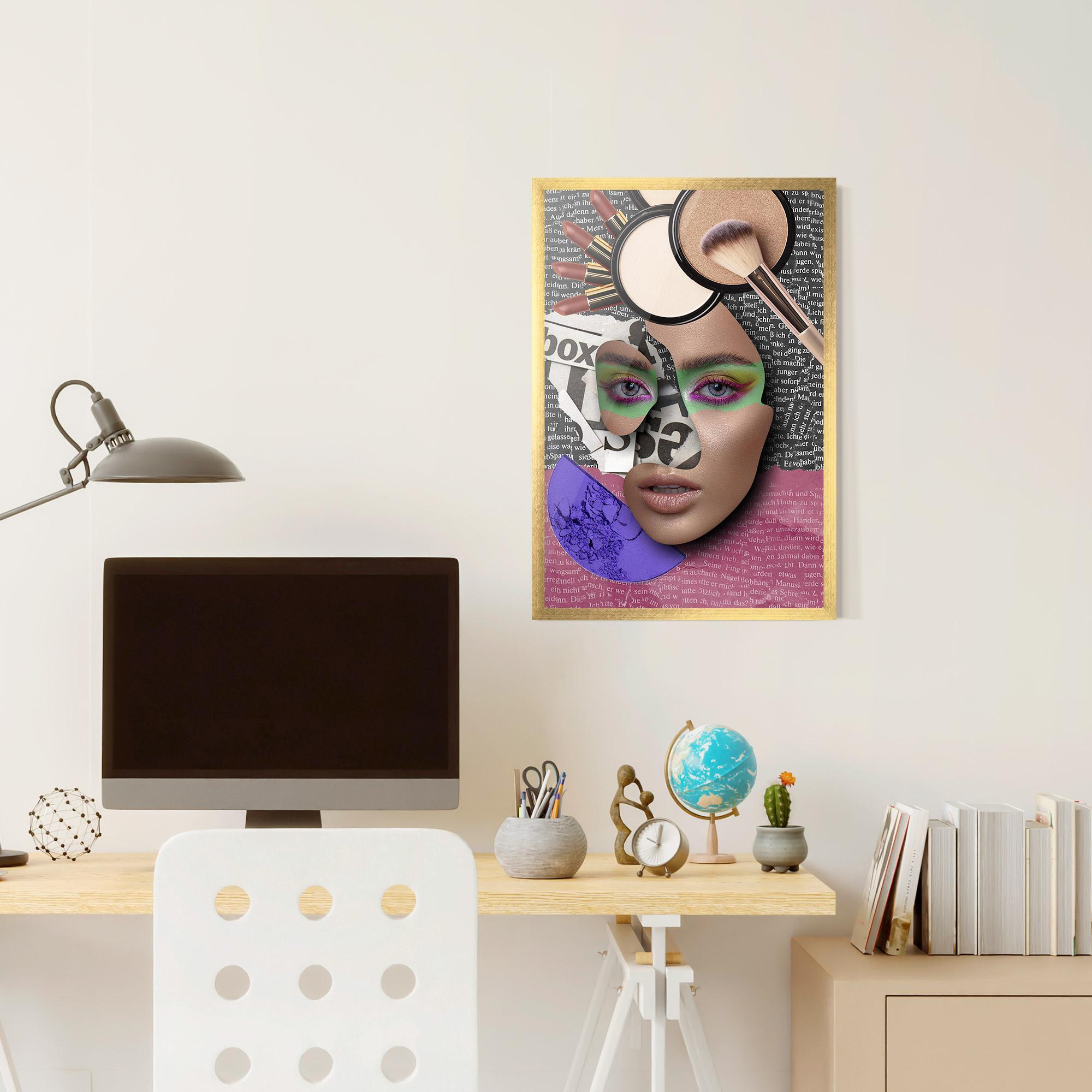 Poster Înrămat Makeup Collage mockup 6