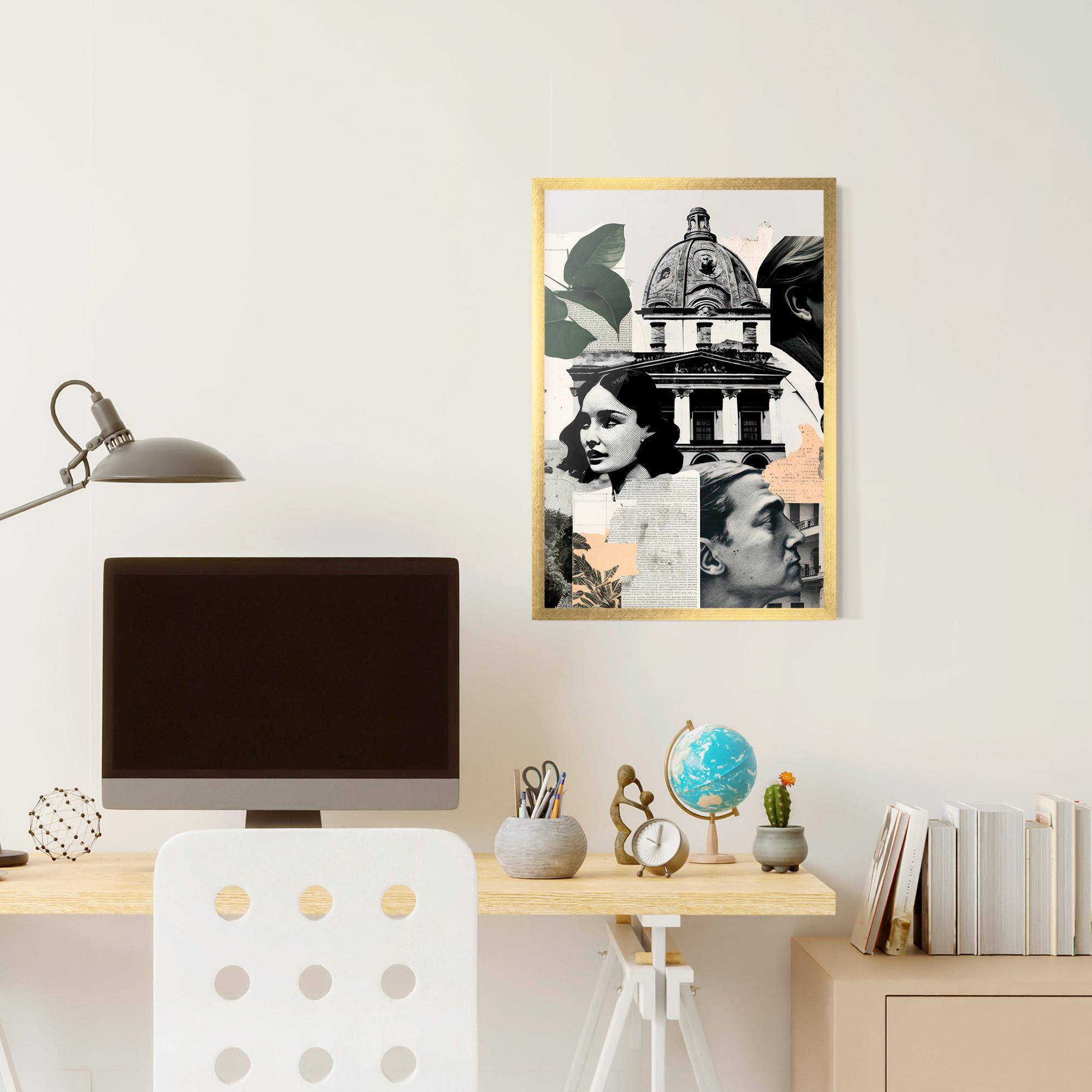 Poster Înrămat Vintage Collage mockup 6