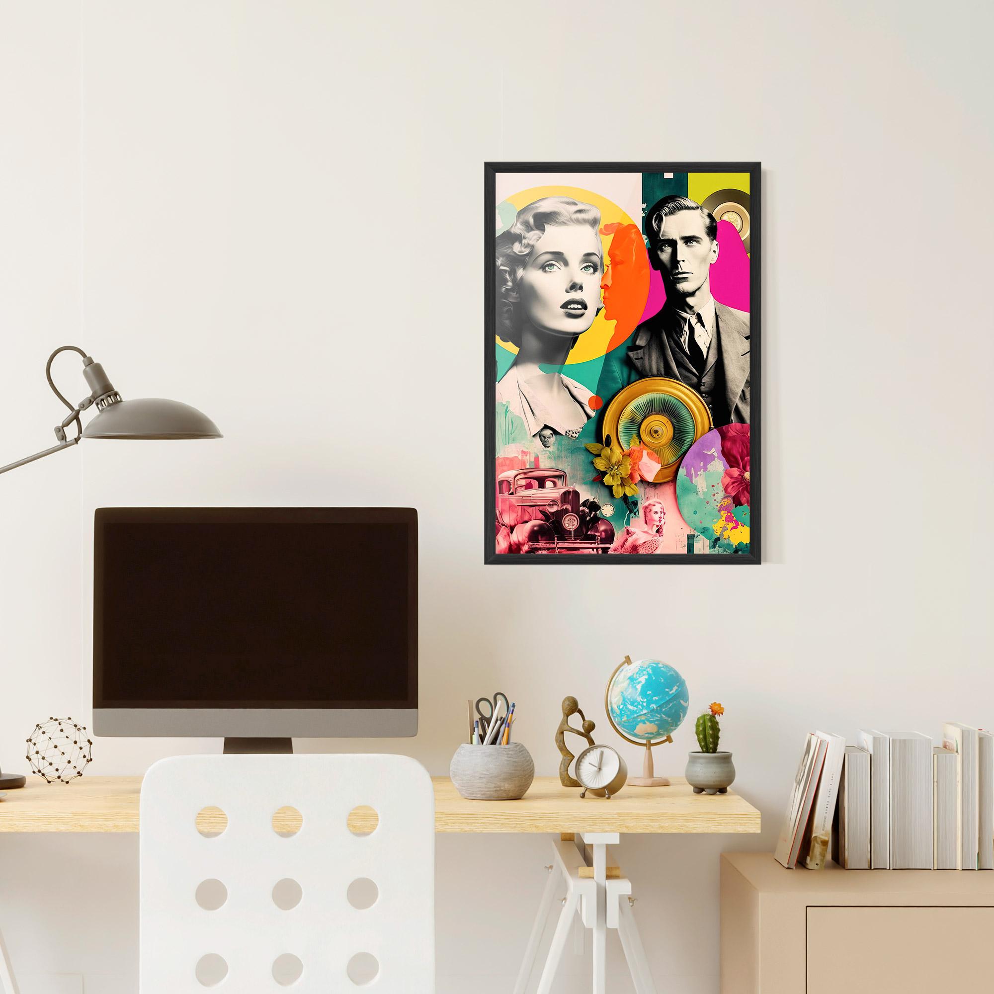 Poster Înrămat 60s Retro Collage mockup 6