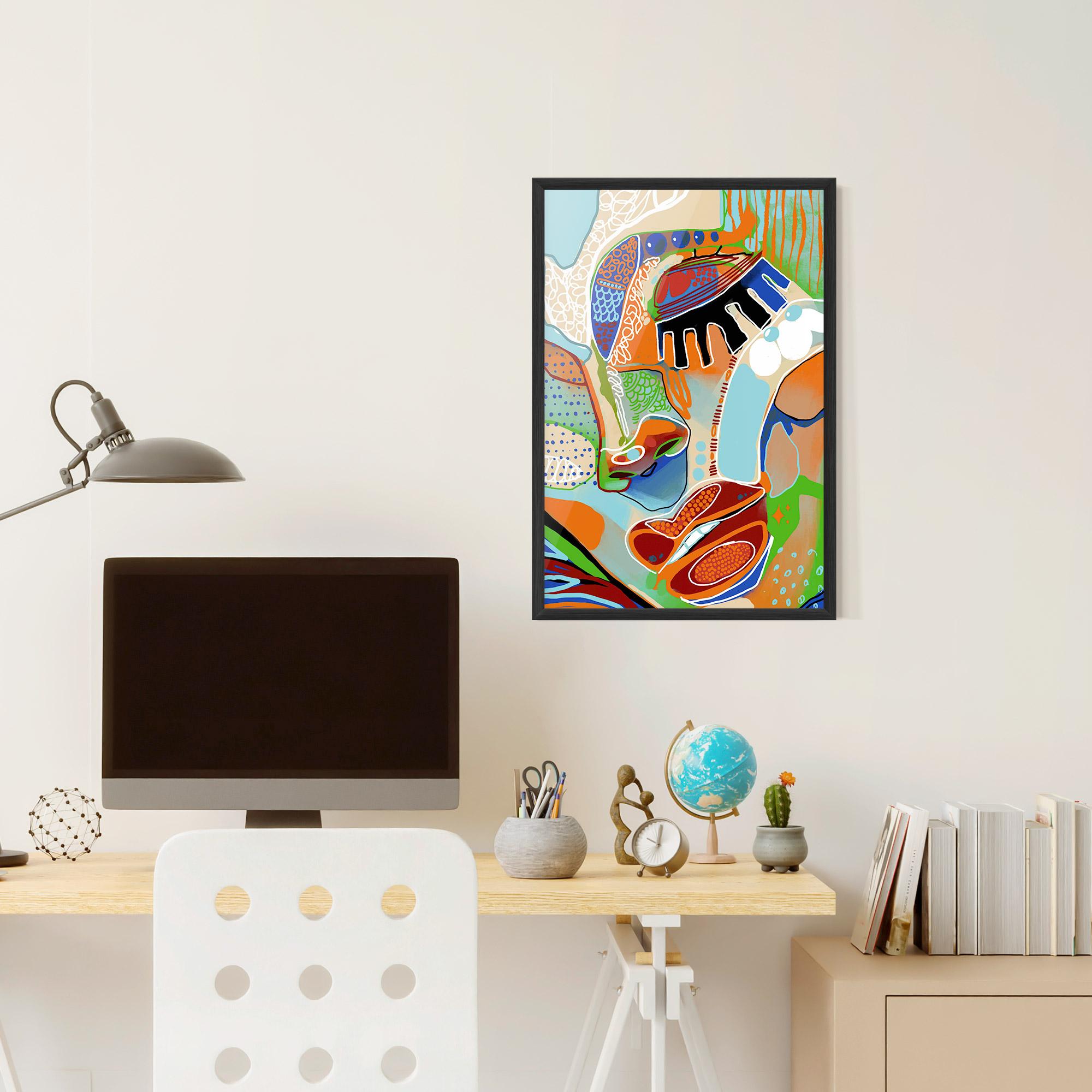 Poster Înrămat Abstract Face Art mockup 6