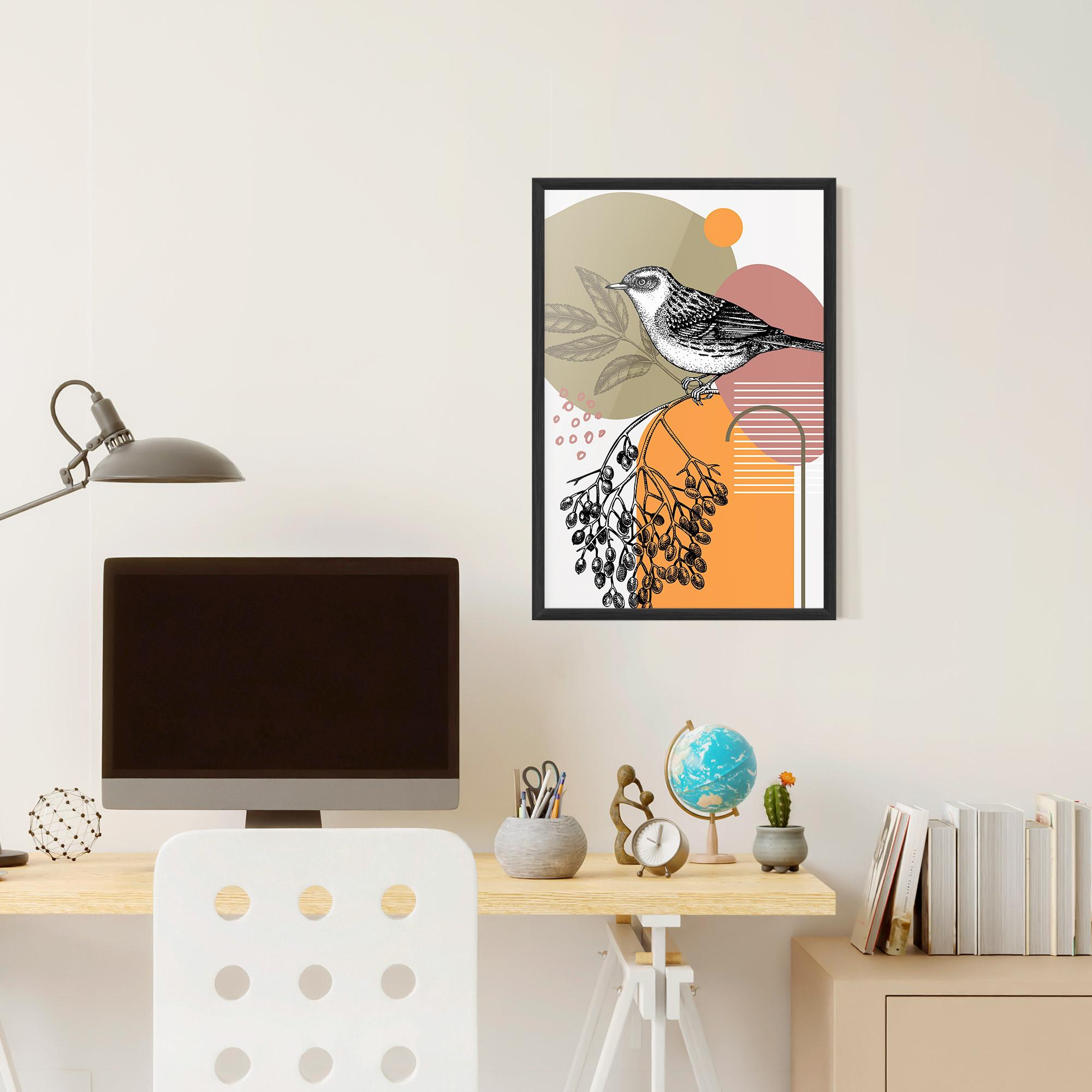 Poster Înrămat Bird Collage mockup 6