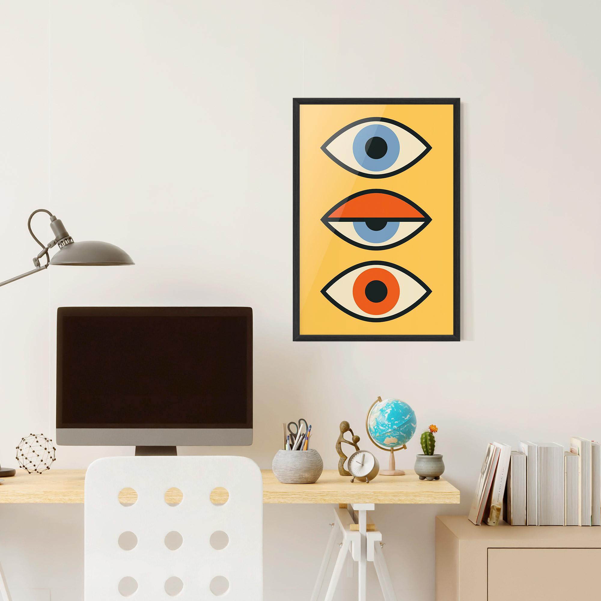 Poster Înrămat Blue Orange Eye mockup 6