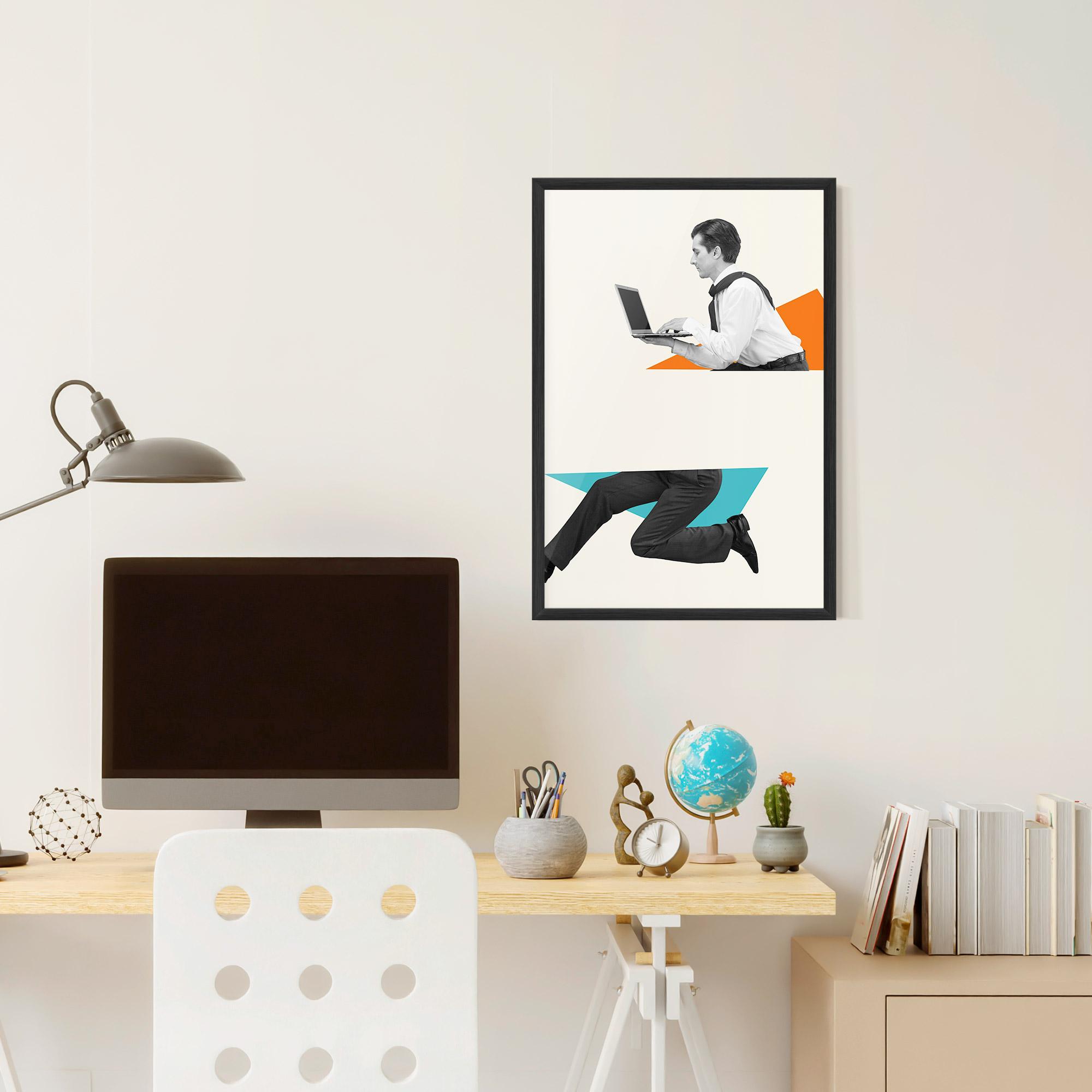 Poster Înrămat Businessman Collage mockup 6