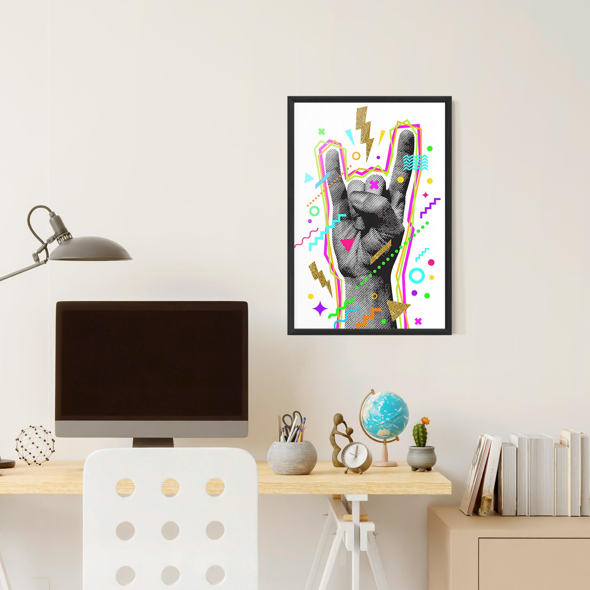 Poster Înrămat Hand Sign Art mockup 6