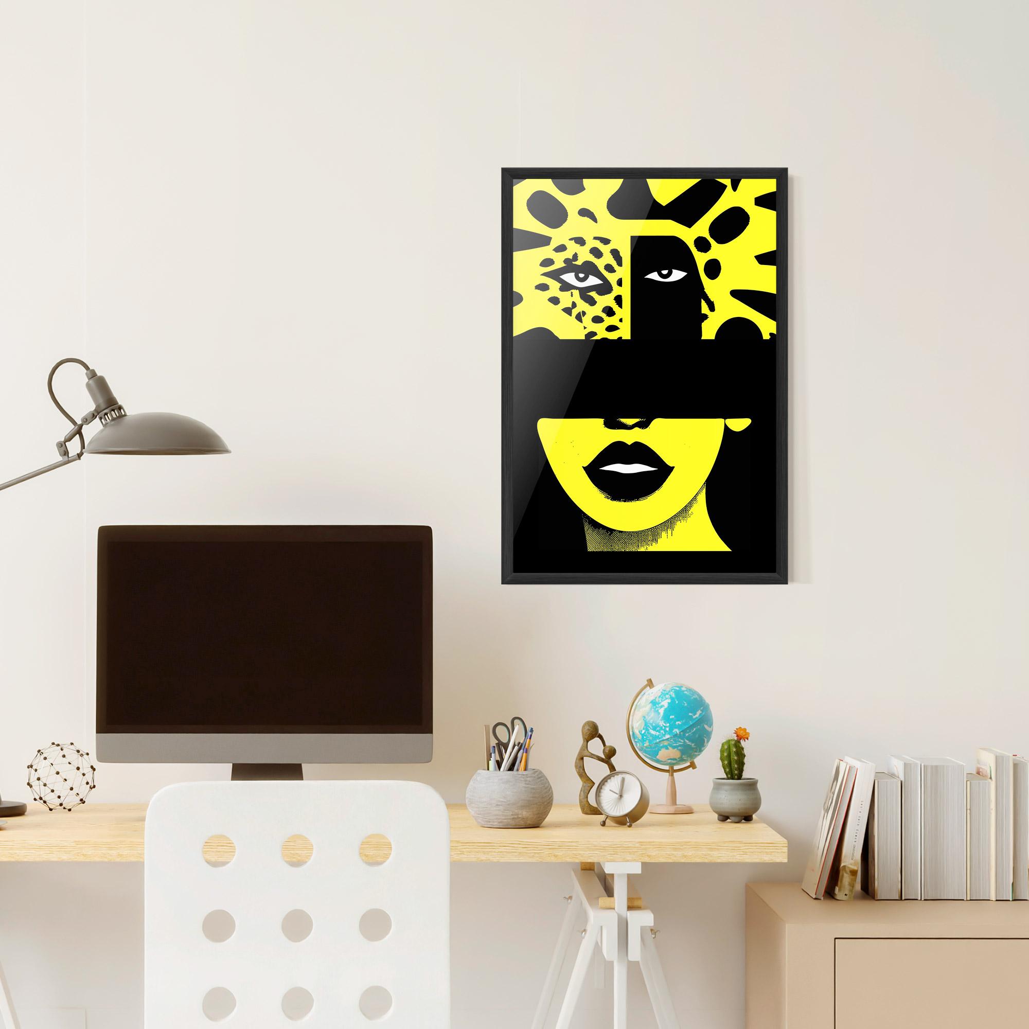 Poster Înrămat Jaguar Woman Art mockup 6