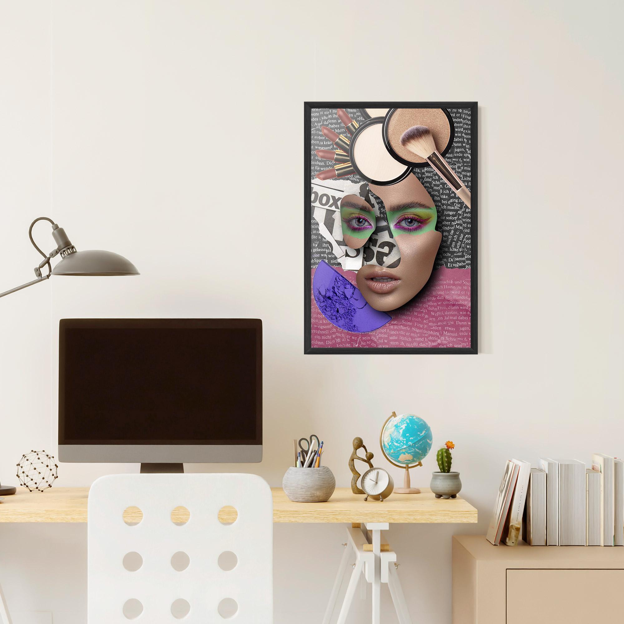 Poster Înrămat Makeup Collage mockup 6