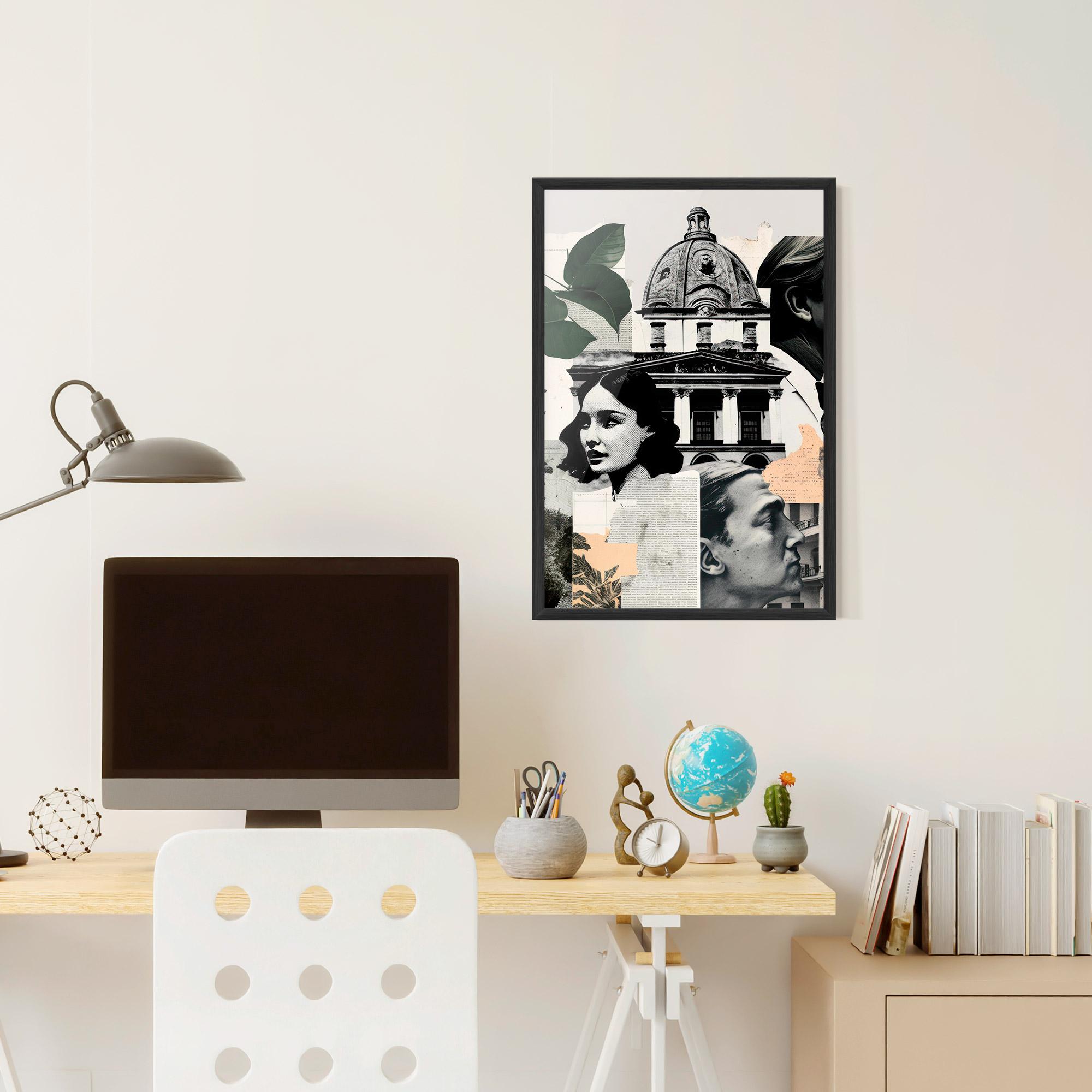 Poster Înrămat Vintage Collage mockup 6