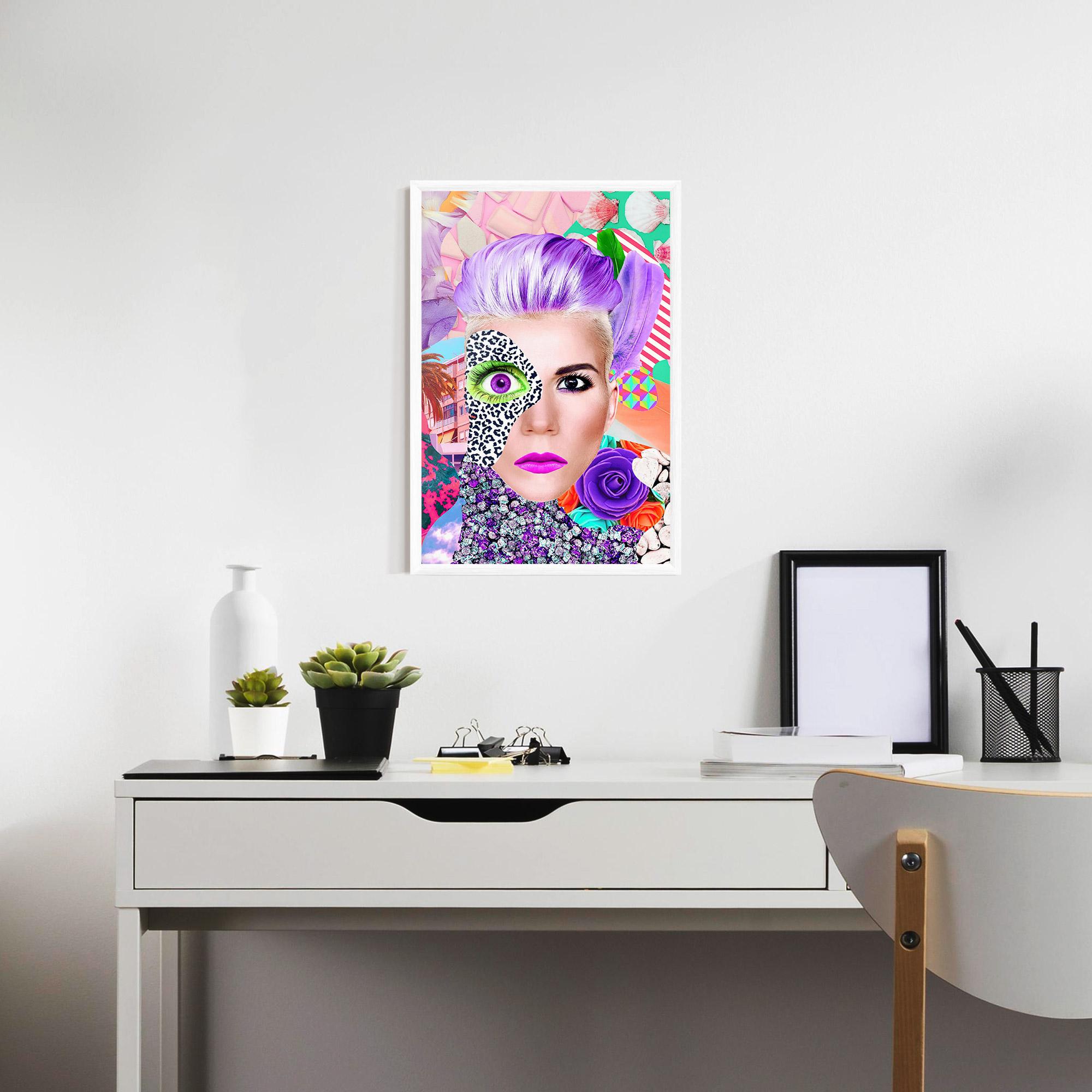 Poster Înrămat Art Collage Lady mockup 7
