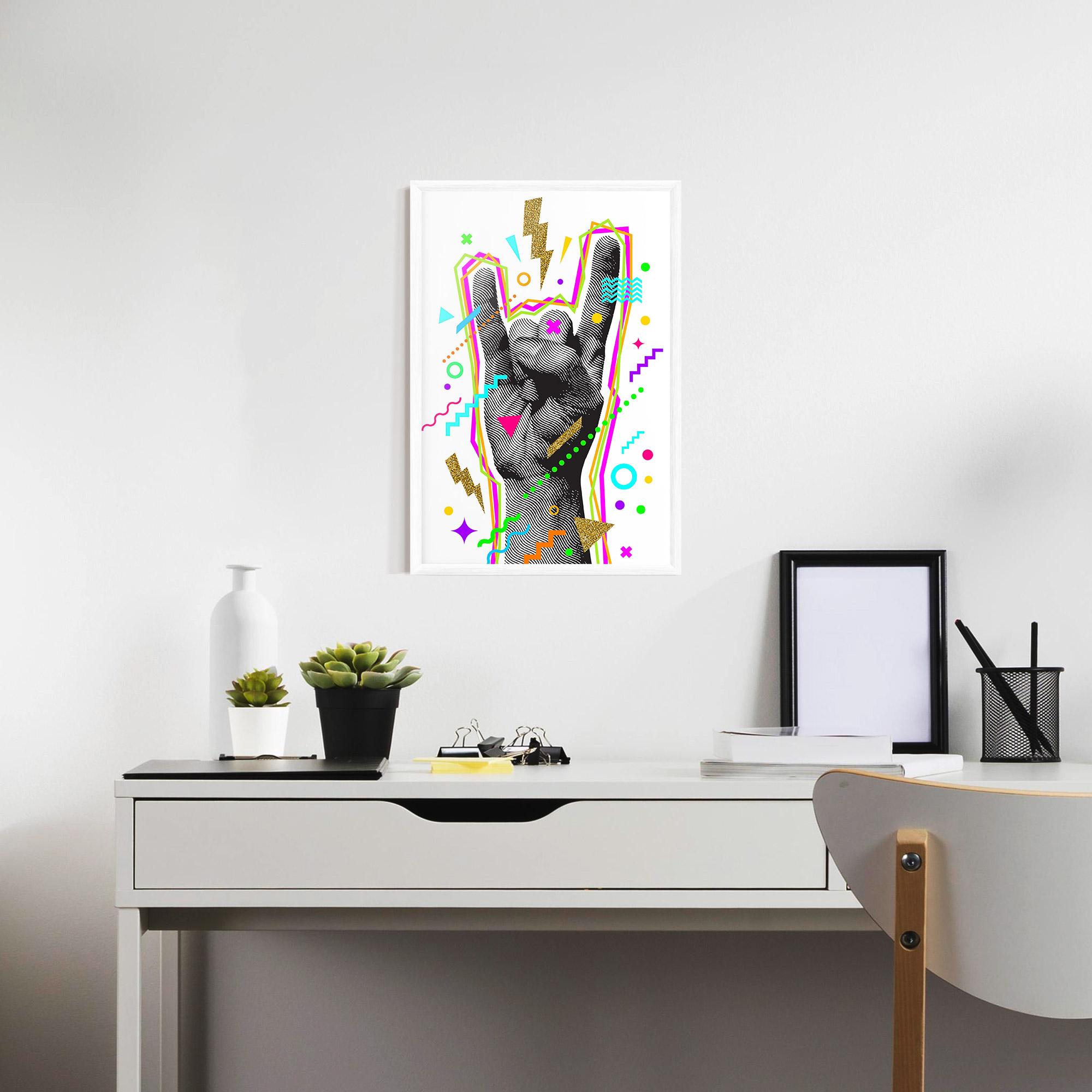 Poster Înrămat Hand Sign Art mockup 7